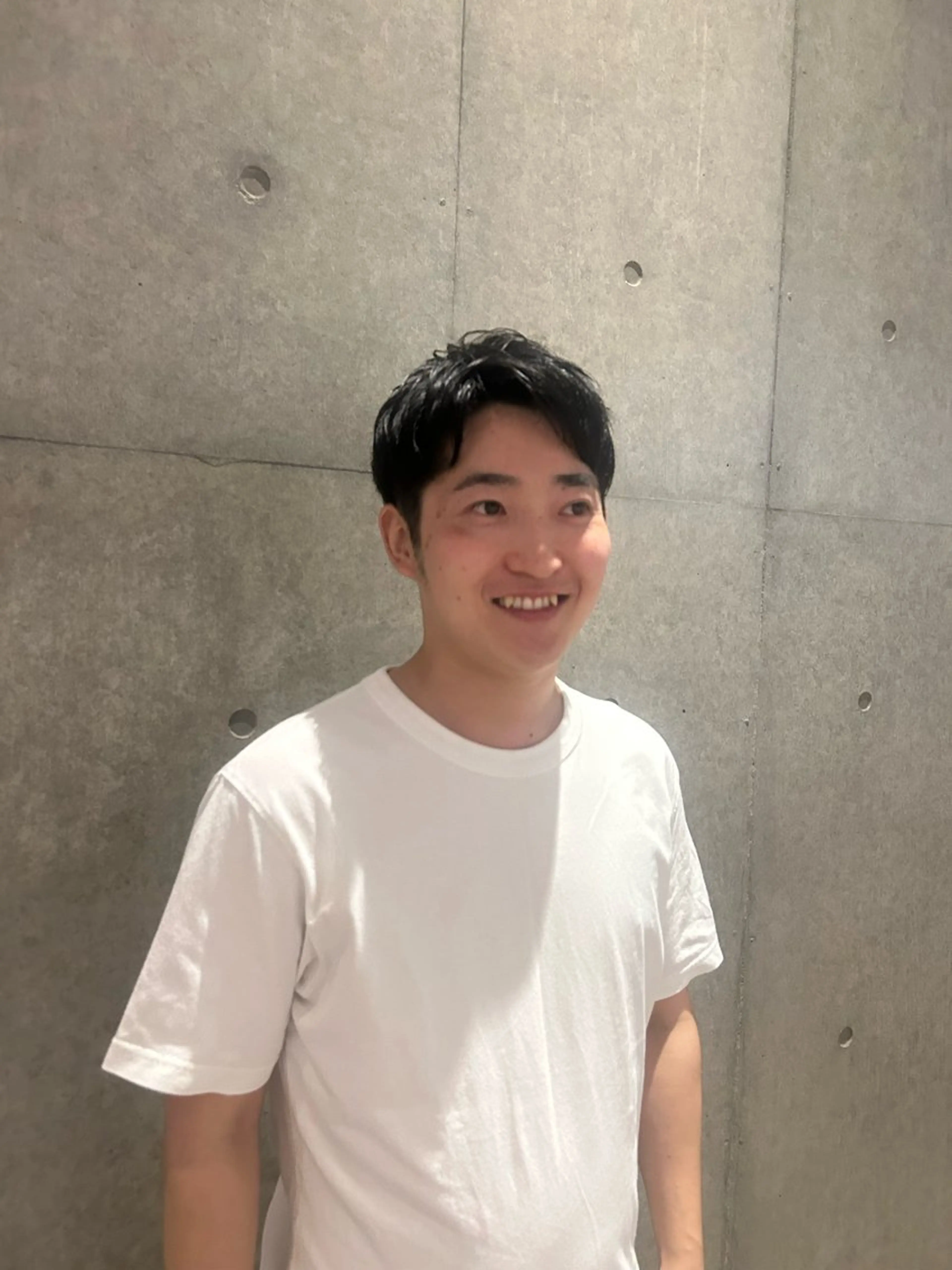 メンズ センターパート カット 南 菜花のヘアスタイル