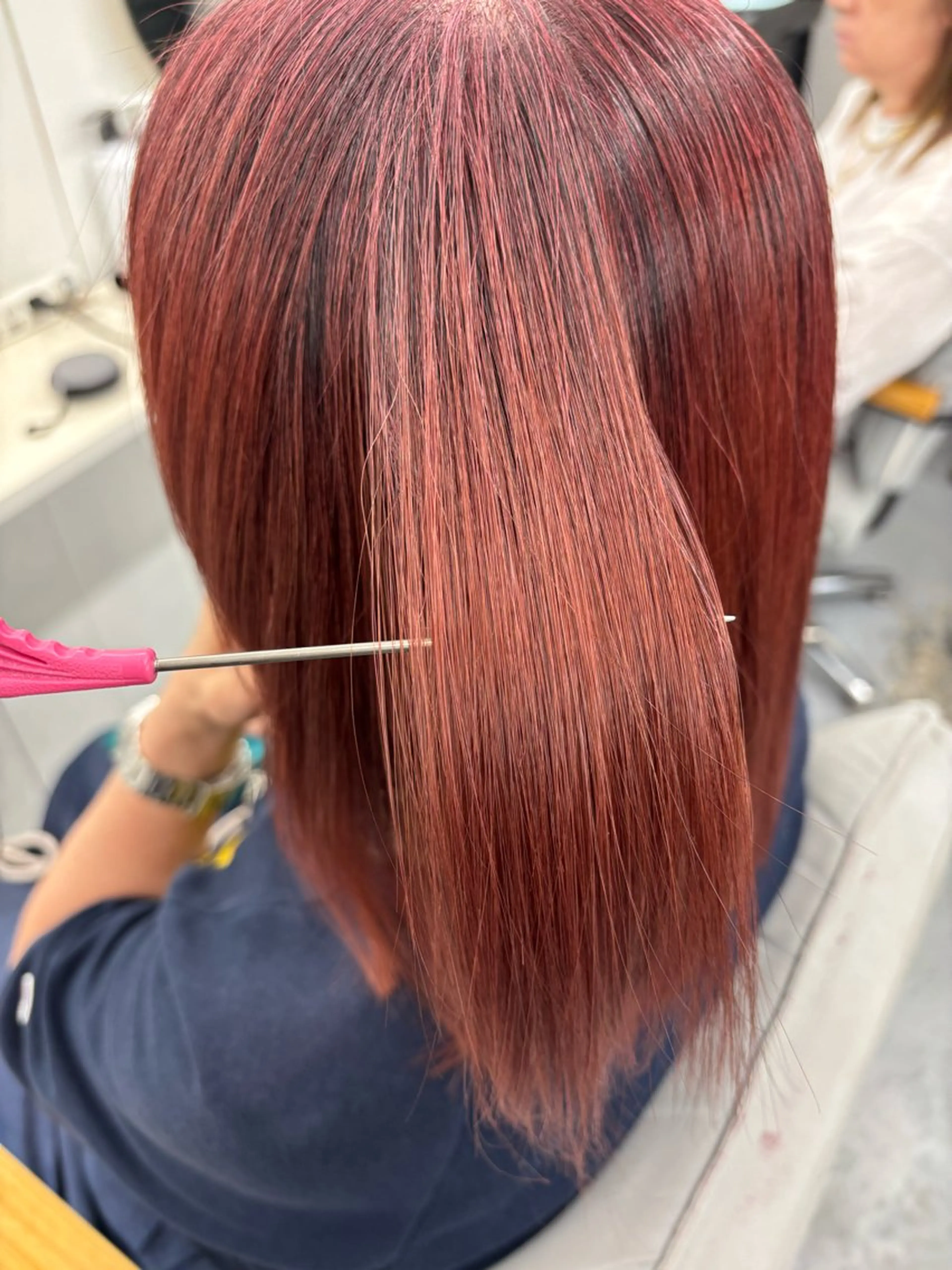 ミディアム カラー カット ヘアカラー トリートメント 腰越 麻奈のヘアスタイル