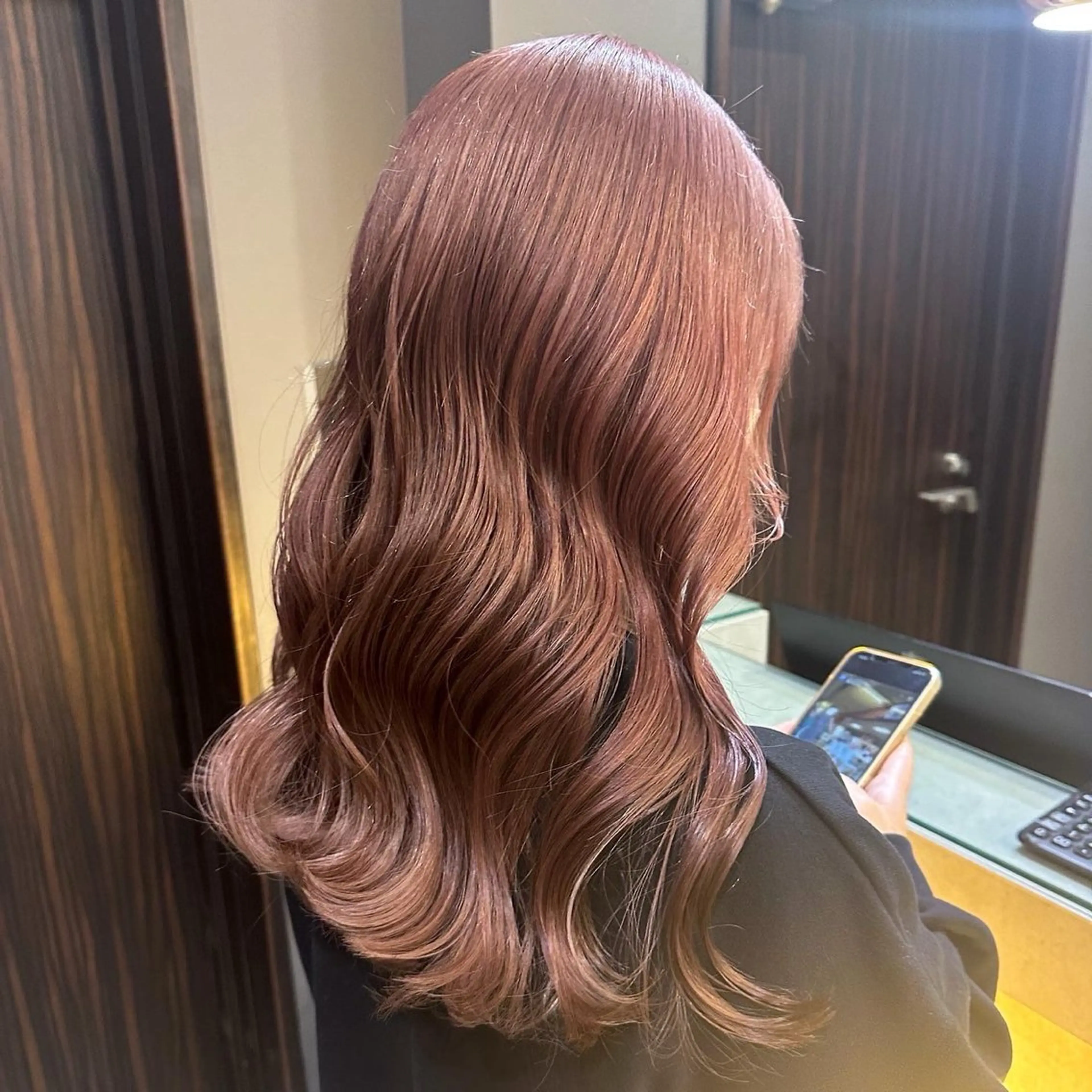セミロング カラー カット ヘアカラー トリートメント バレイヤージュ/ ミルクティーベージュのヘアスタイル
