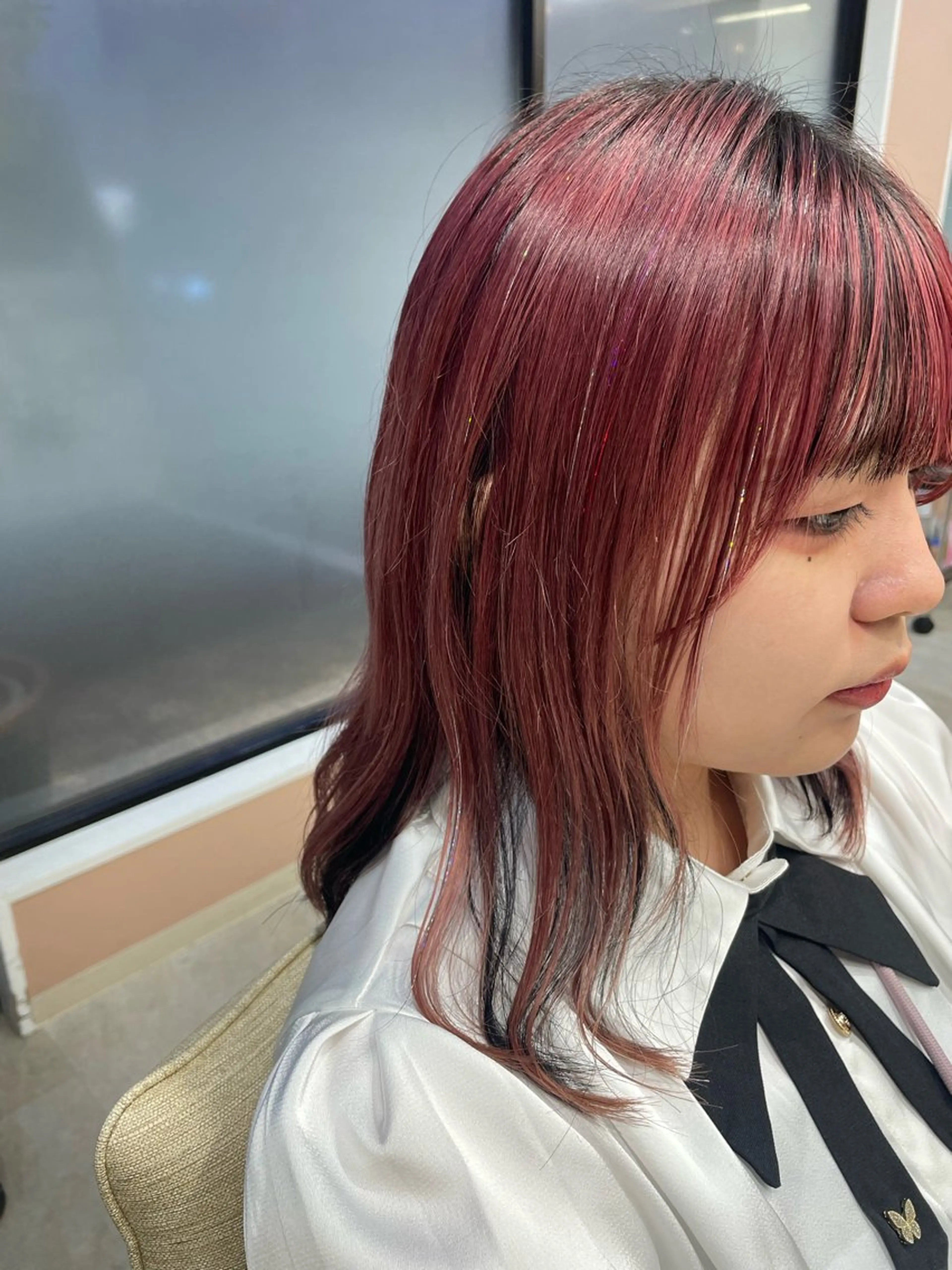 ミディアム カラー 韓国風￤ボブ￤パーマ 🍒竹下 茜🍒のヘアスタイル