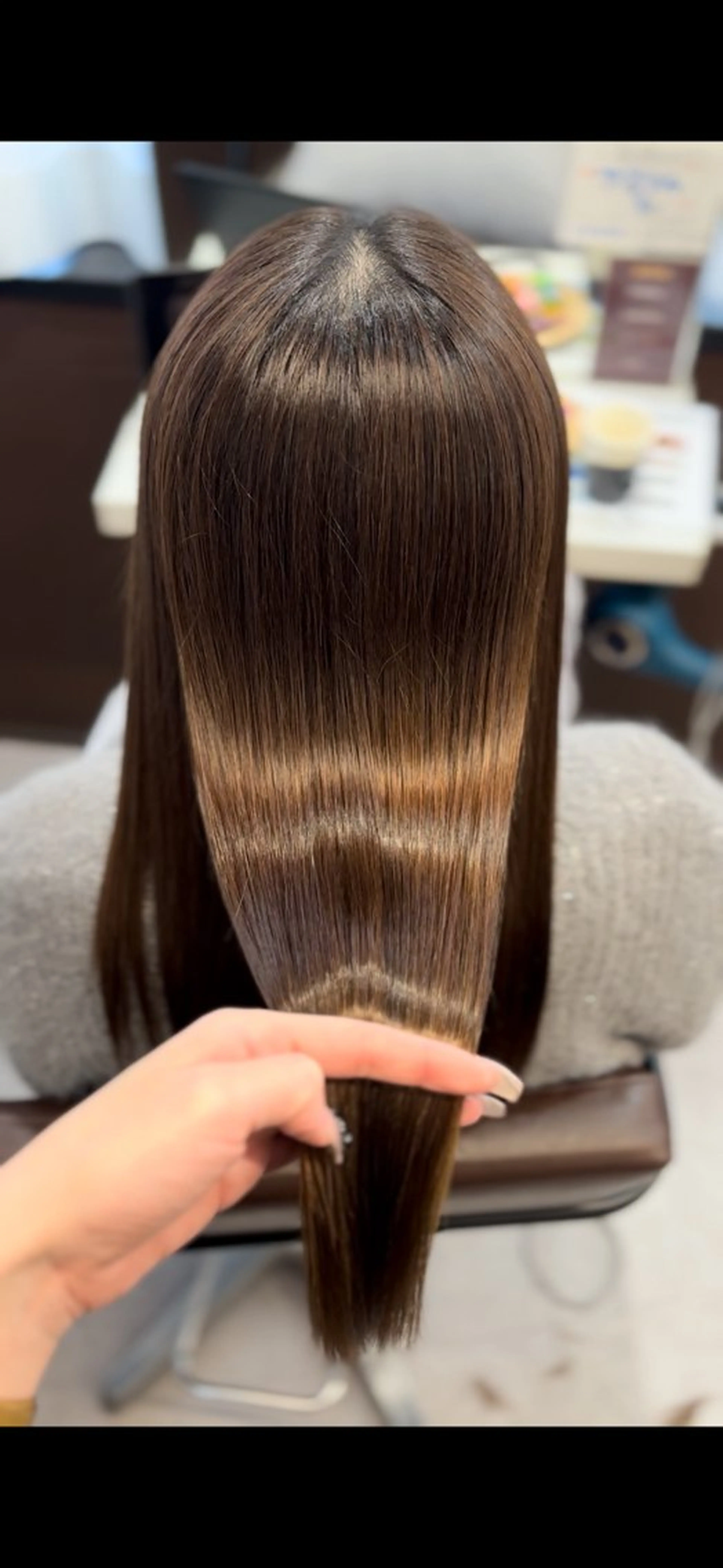 ロング カット 縮毛矯正 梅田/髪質改善× 艶カラー💎miyuのヘアスタイル