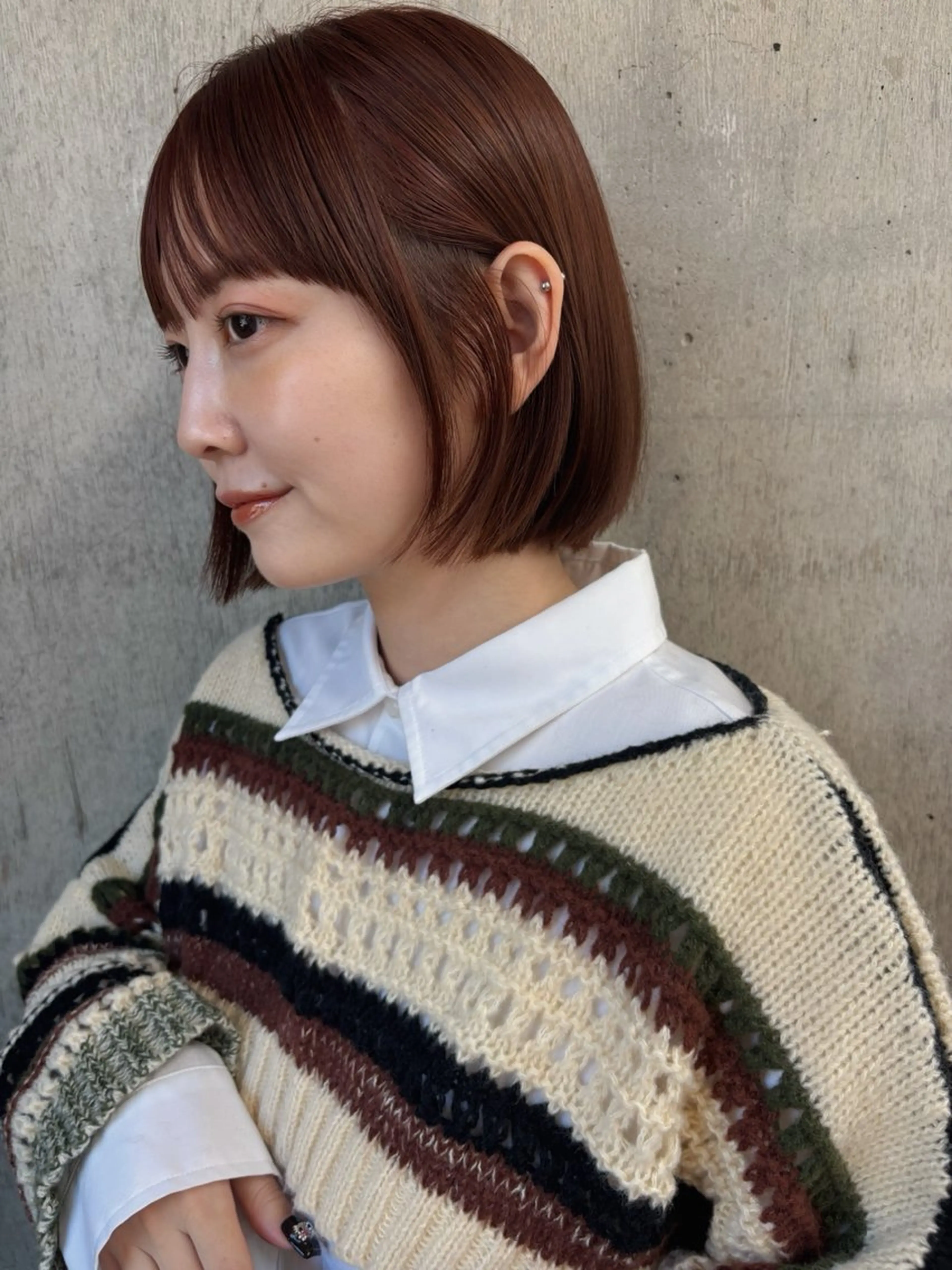 カラー カット ヘアカラー トリートメント ボブ/ミディアム 親しみやすさ/さくらのヘアスタイル