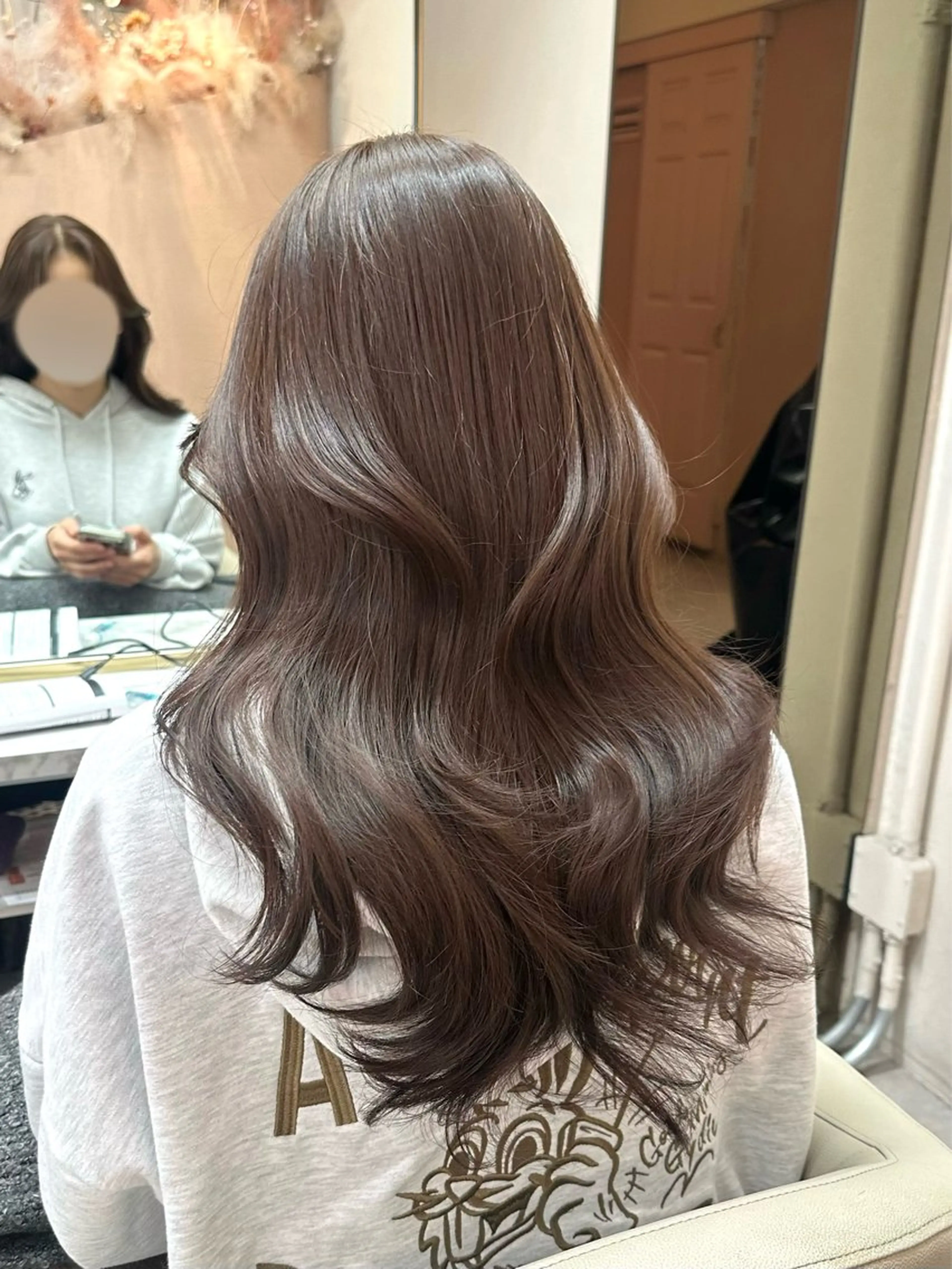 ロング カラー レイヤーカット ヘアカラー トリートメント 韓国ヘア🦢🖤 Sayumiのヘアスタイル