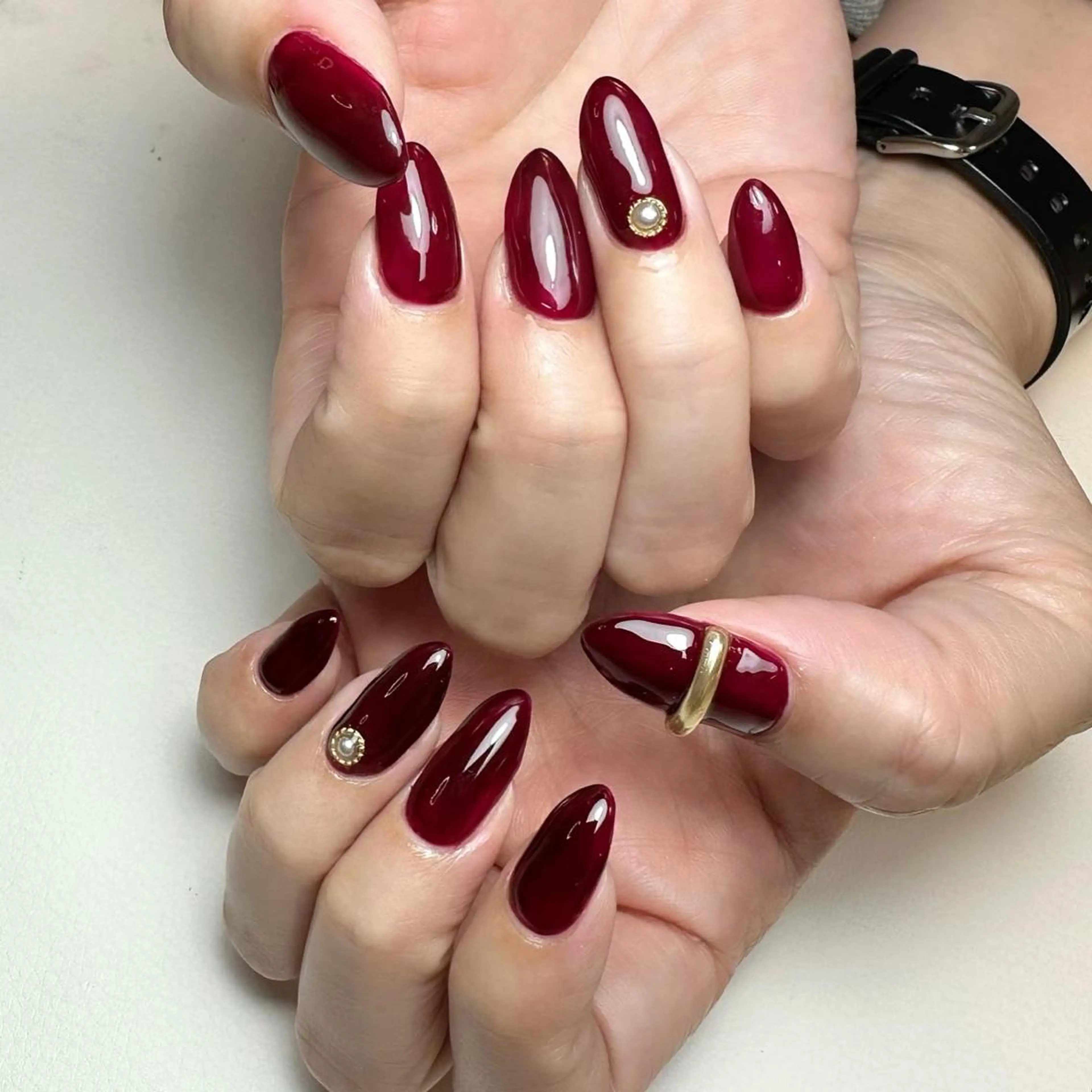 ネイル ボルドー Nail ameria megu所属・ameria meguのネイルデザイン