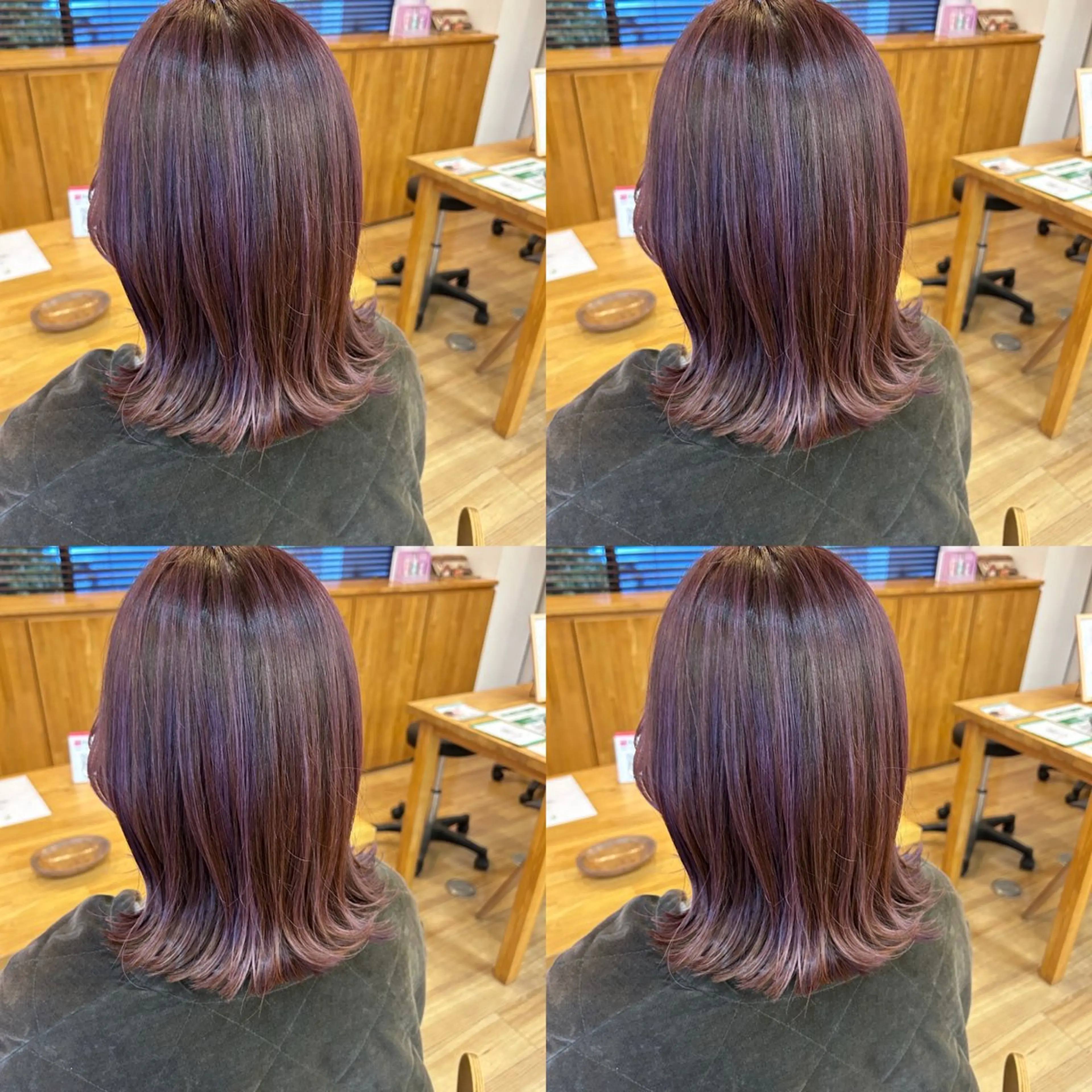 ミディアム 河口 友里のヘアスタイル