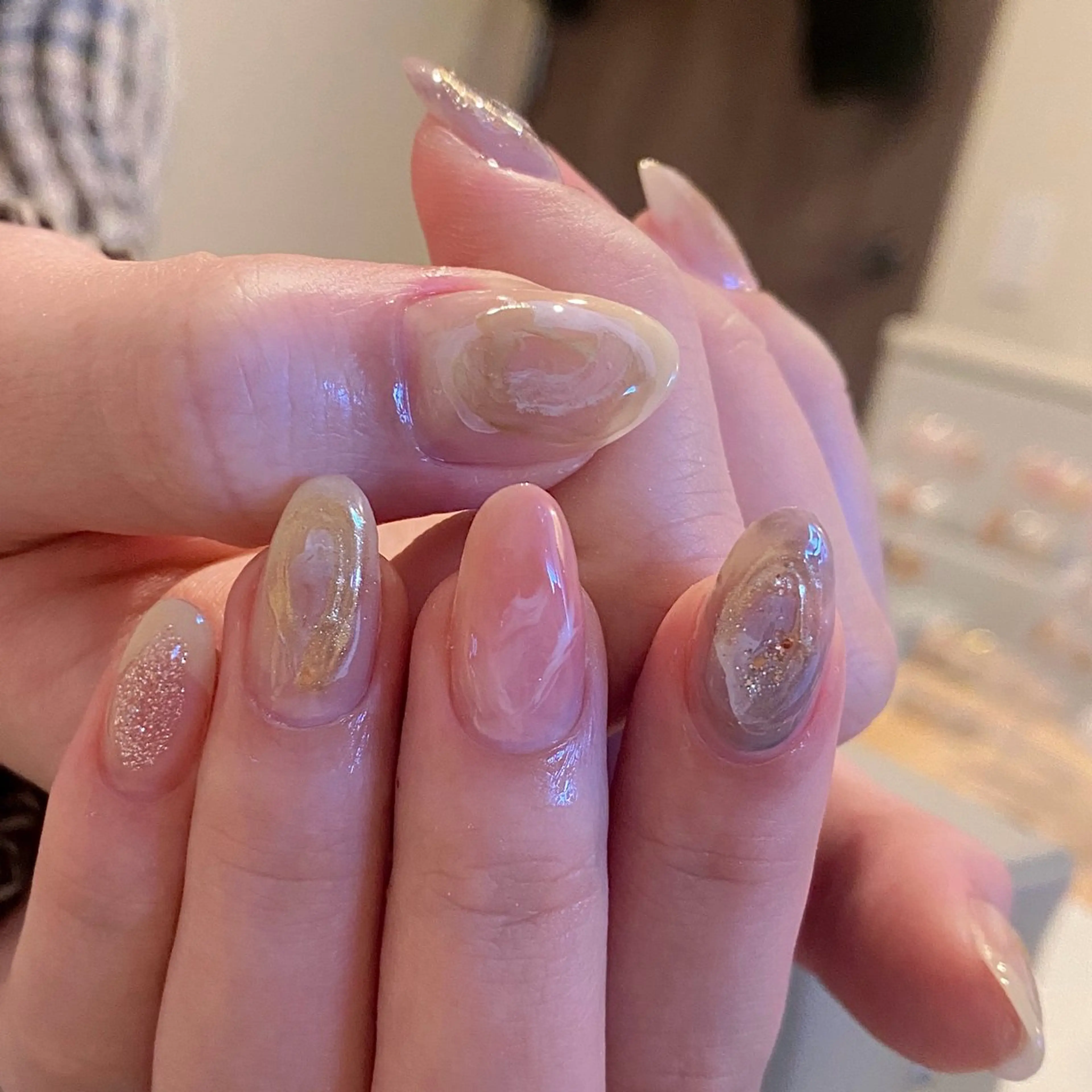 ネイル ニュアンスネイル 春ネイル nail amuseのネイルデザイン