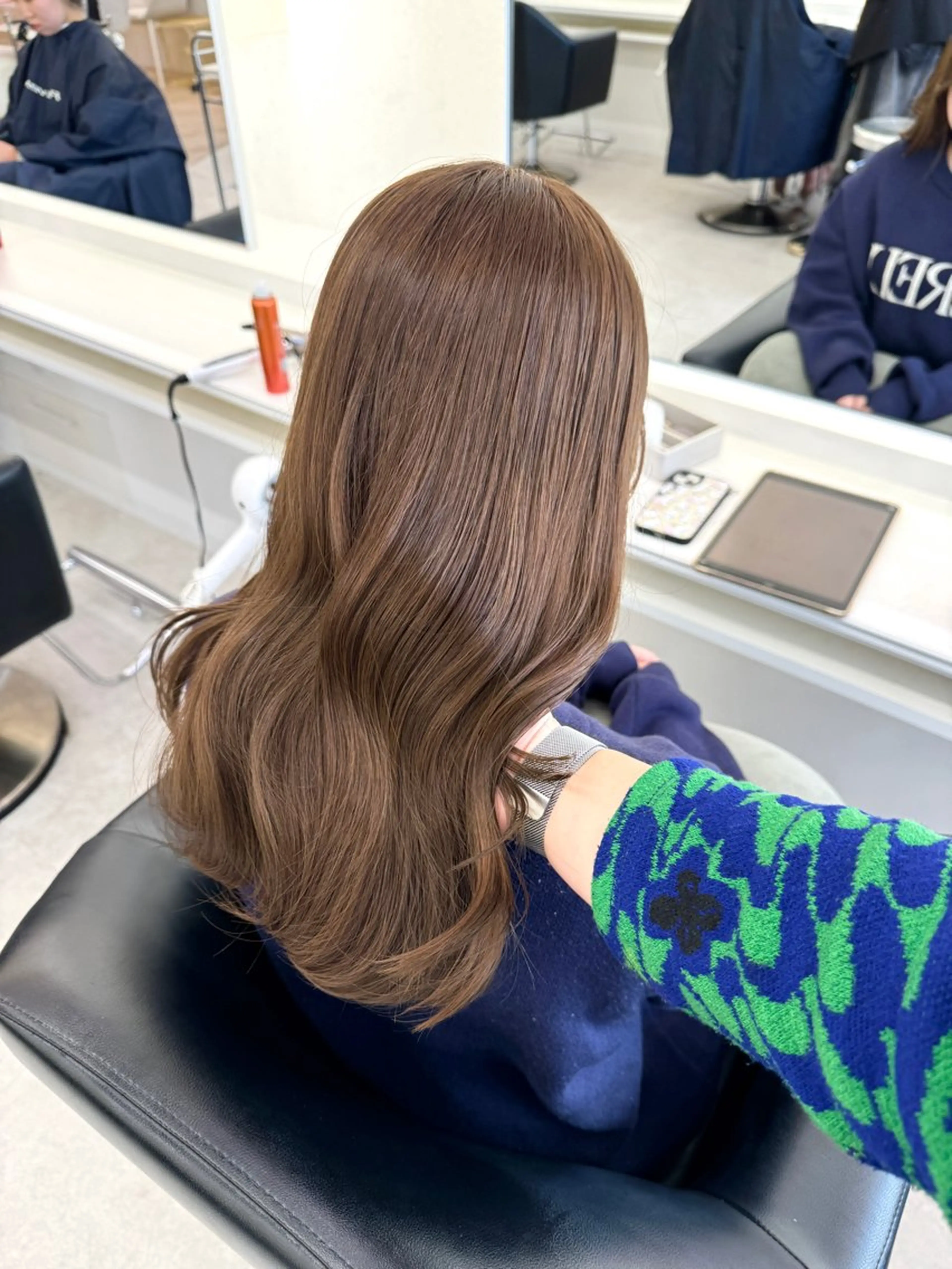 ロング カラー カット ヘアカラー ParveMix NANOのヘアスタイル