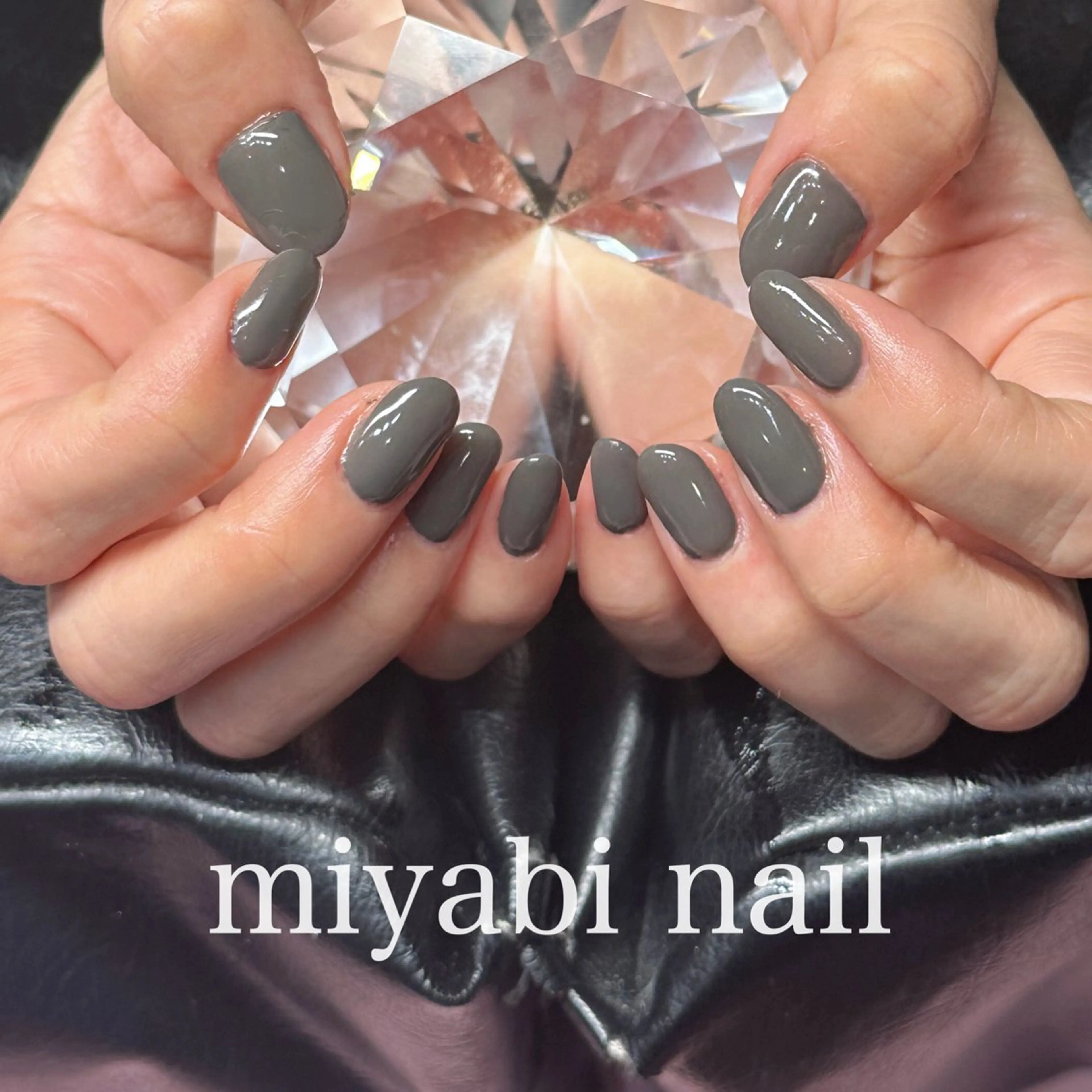 ネイル ジェルネイル 持ち込み ワンカラーネイル ショートネイル シンプルネイル ハンドネイル miyabi nail 桂川駅近くのネイルデザイン