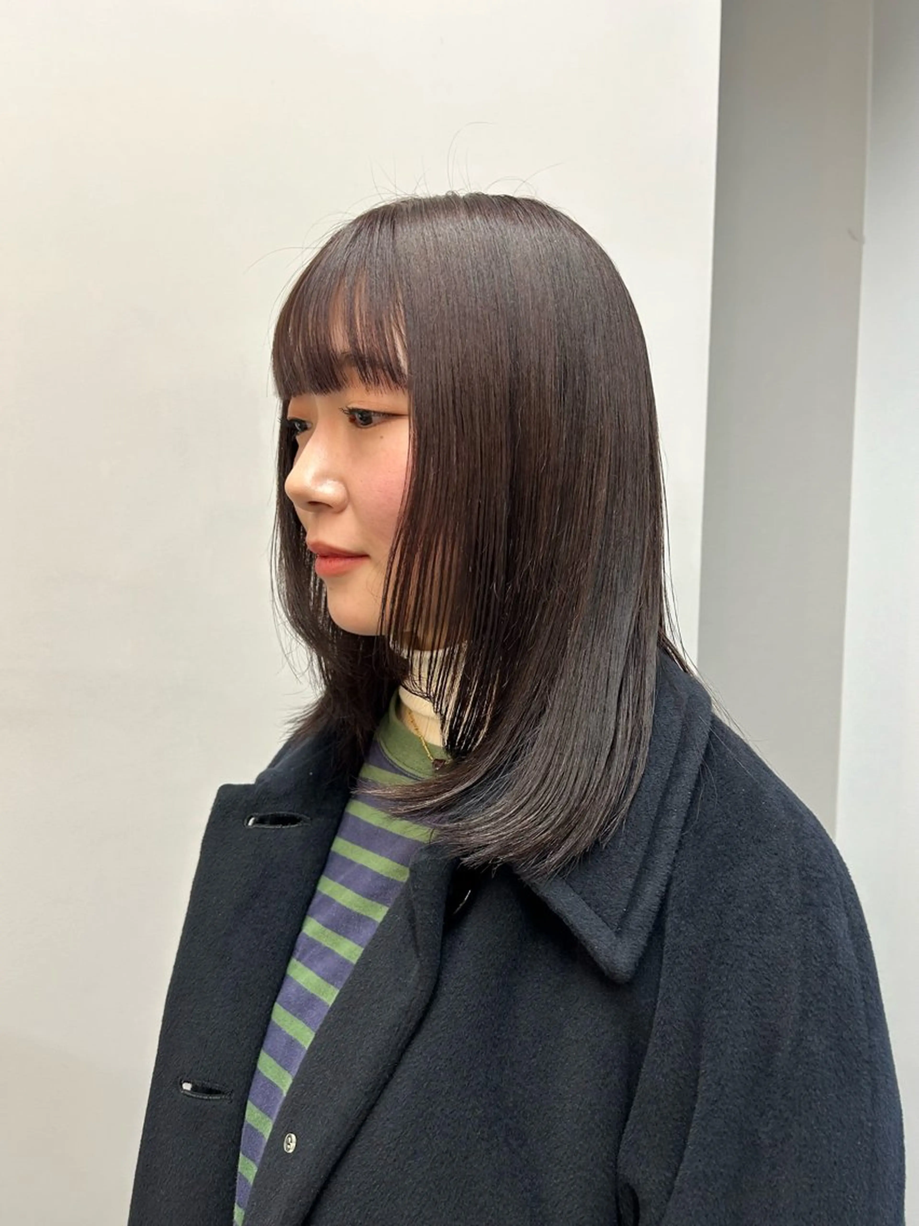 ミディアム カラー レイヤーカット ヘアカラー トリートメント ROCCOeast Rukaのヘアスタイル