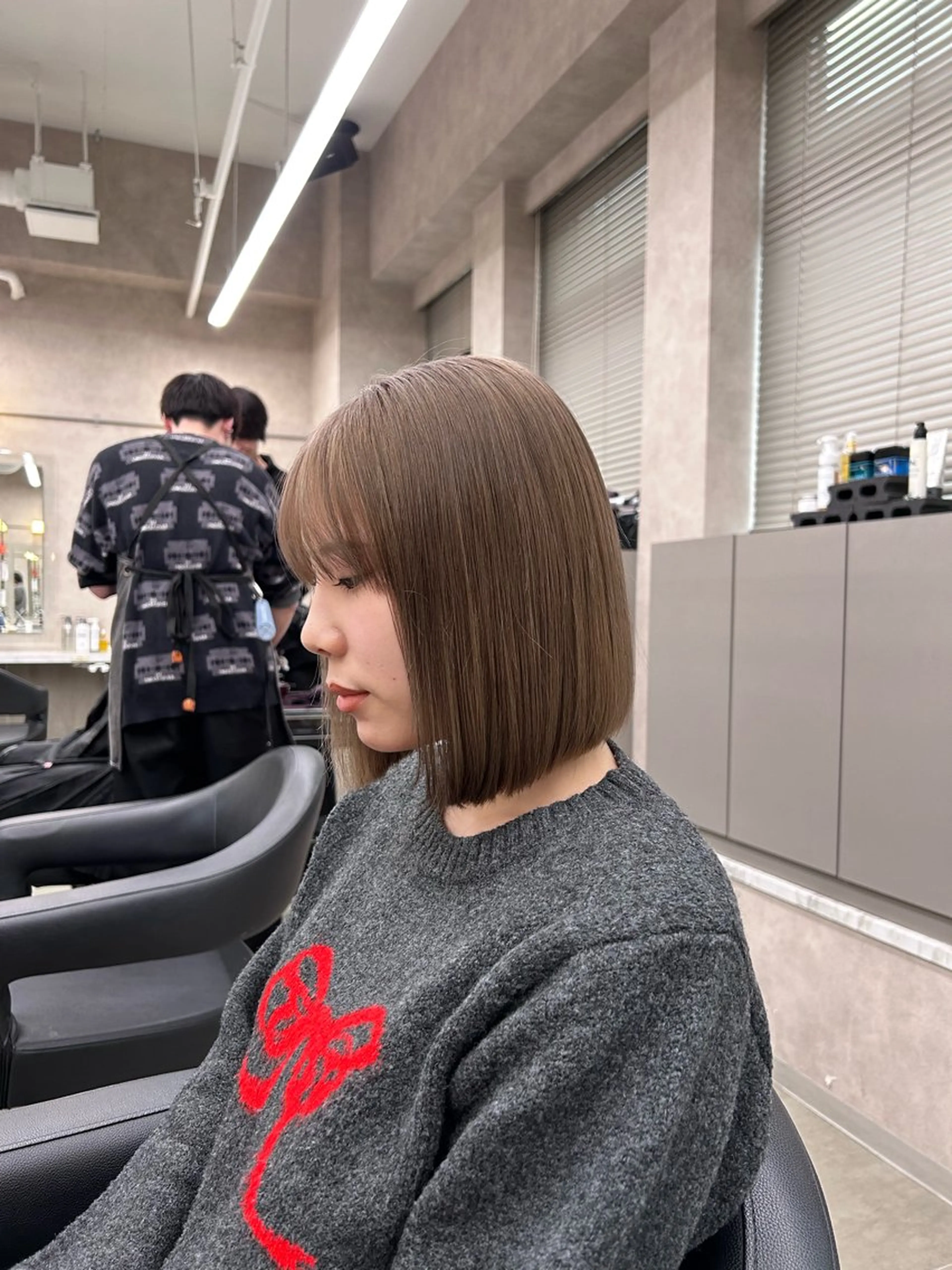 カラー ヘアカラー トリートメント beige🤎ダブル カラー/レイヤー🧸のヘアスタイル