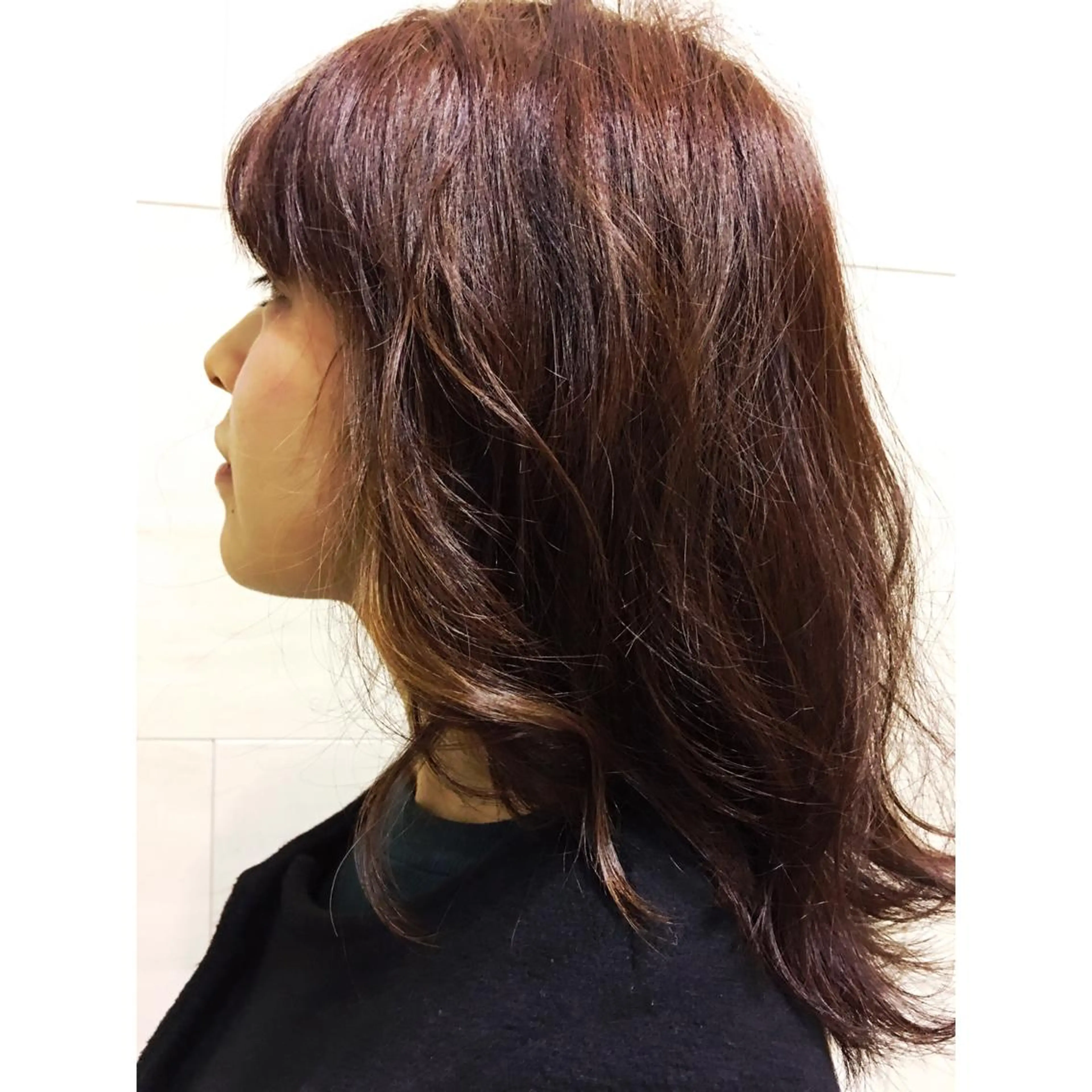 カラー ベージュカラー ハイライトカラー ピンクカラー ピンクベージュ VOICE　hair所属・レイヤーカット 川田くるみのヘアスタイル