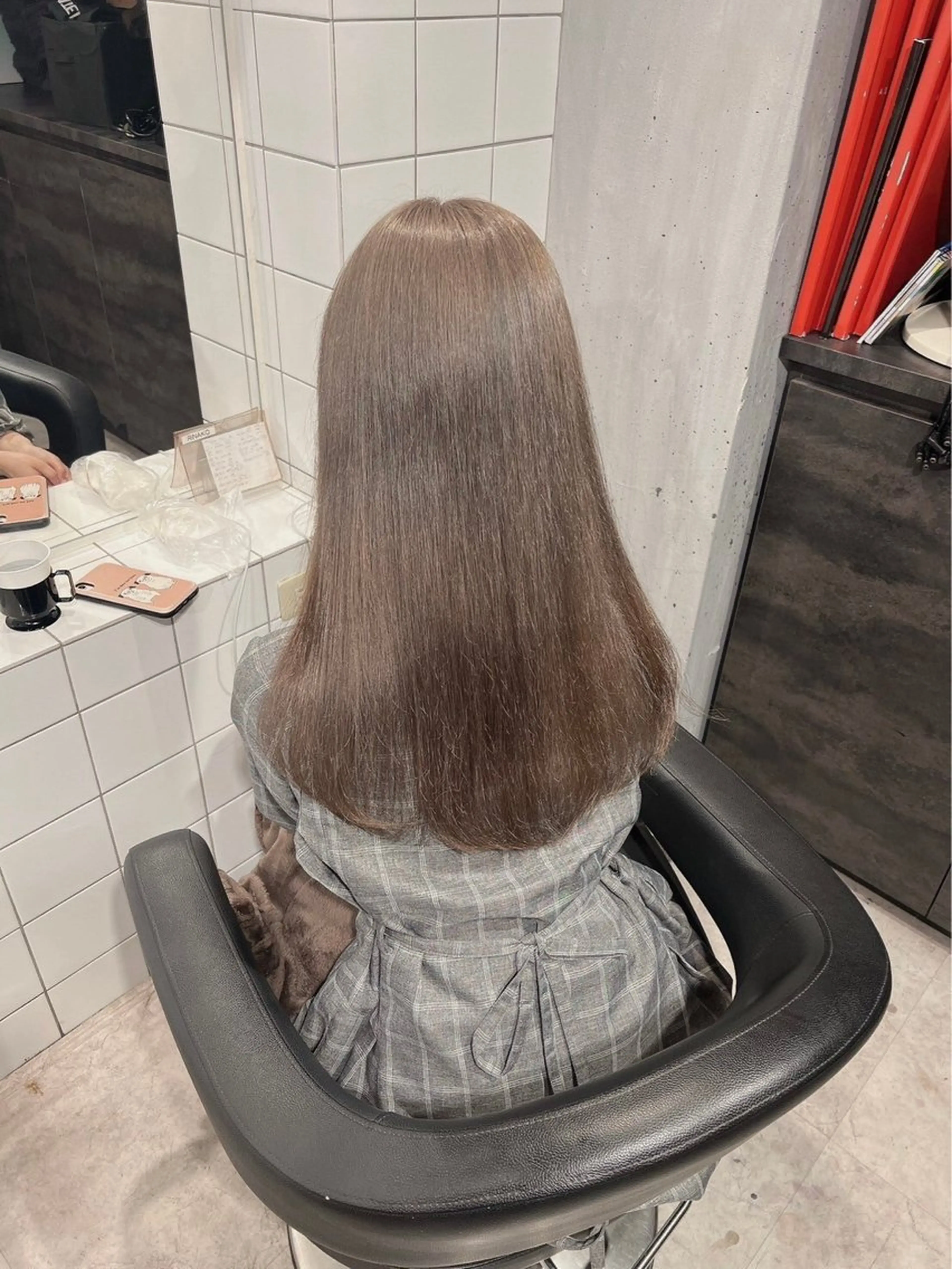 ミディアム ブラウンベージュ🤎 ブリーチなし🤎のヘアスタイル