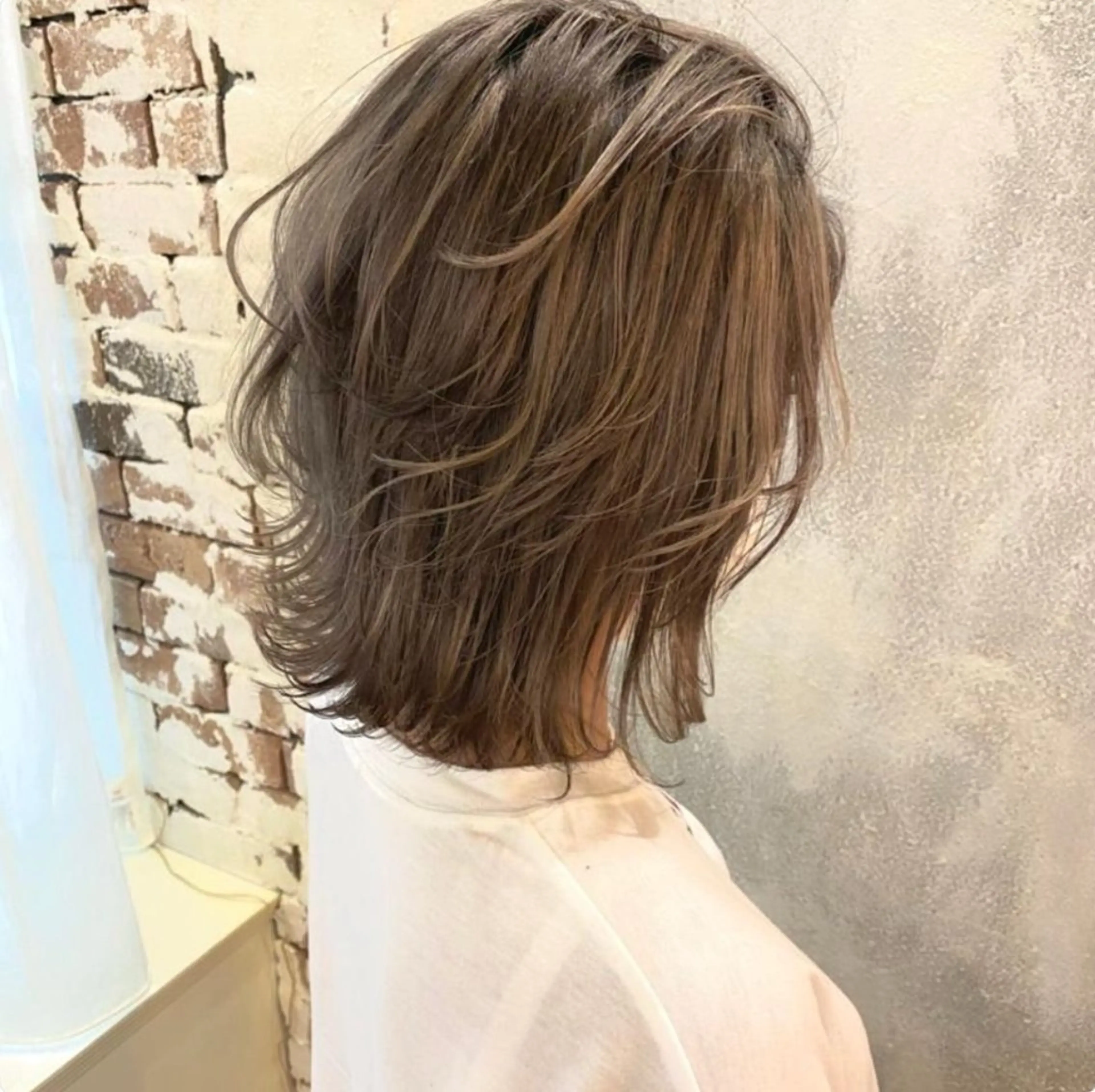 ミディアム レイヤーカット Aujuaソムリエ 💎まな💎のヘアスタイル