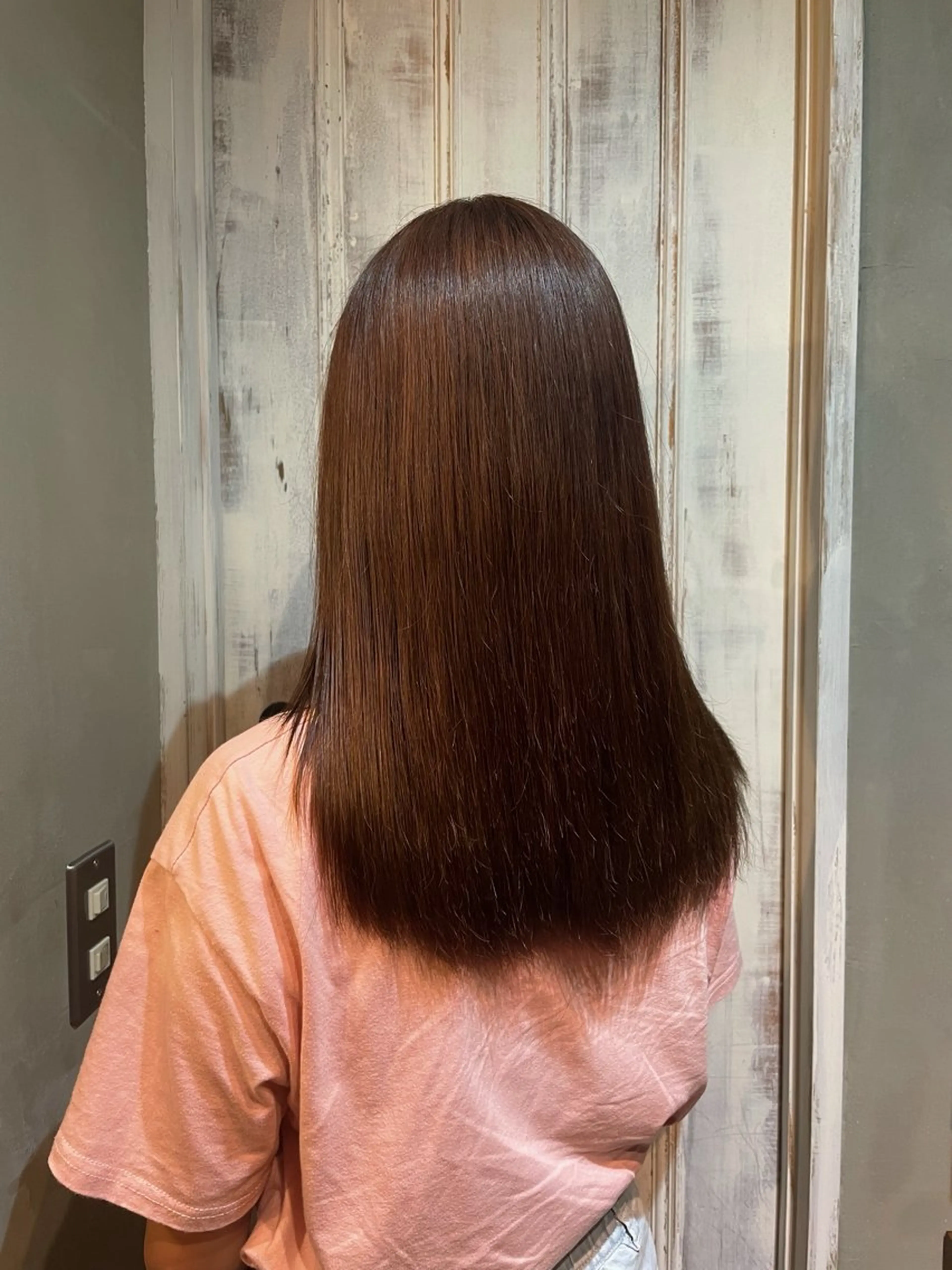 ロング カラー ブラウンカラー ピンクカラー ピンクブラウン ヘアカラー saya 🧸 cut/colorのヘアスタイル