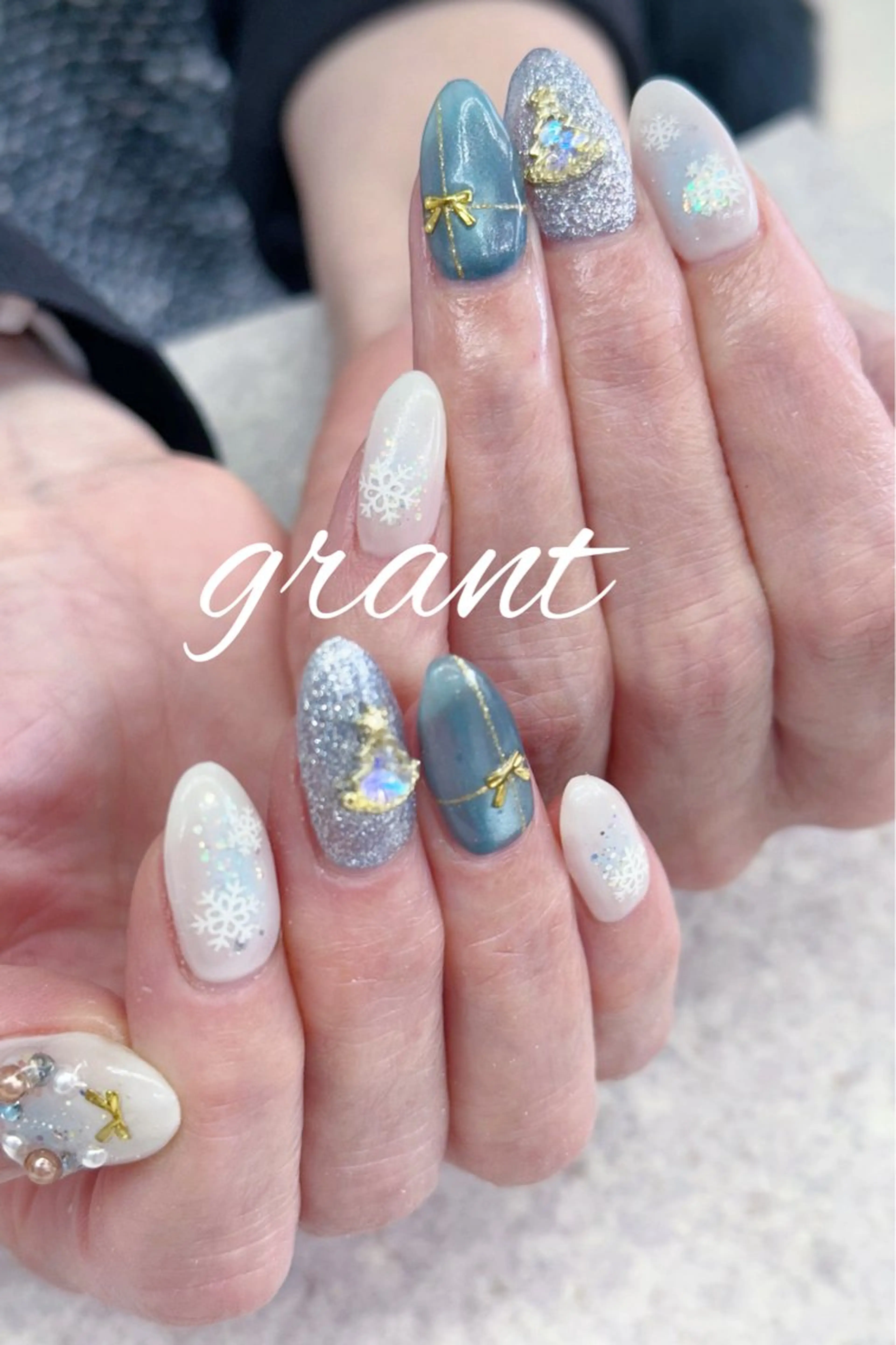 ネイル 冬ネイル ハンドネイル nail salon grant所属・nailsalon grantのネイルデザイン