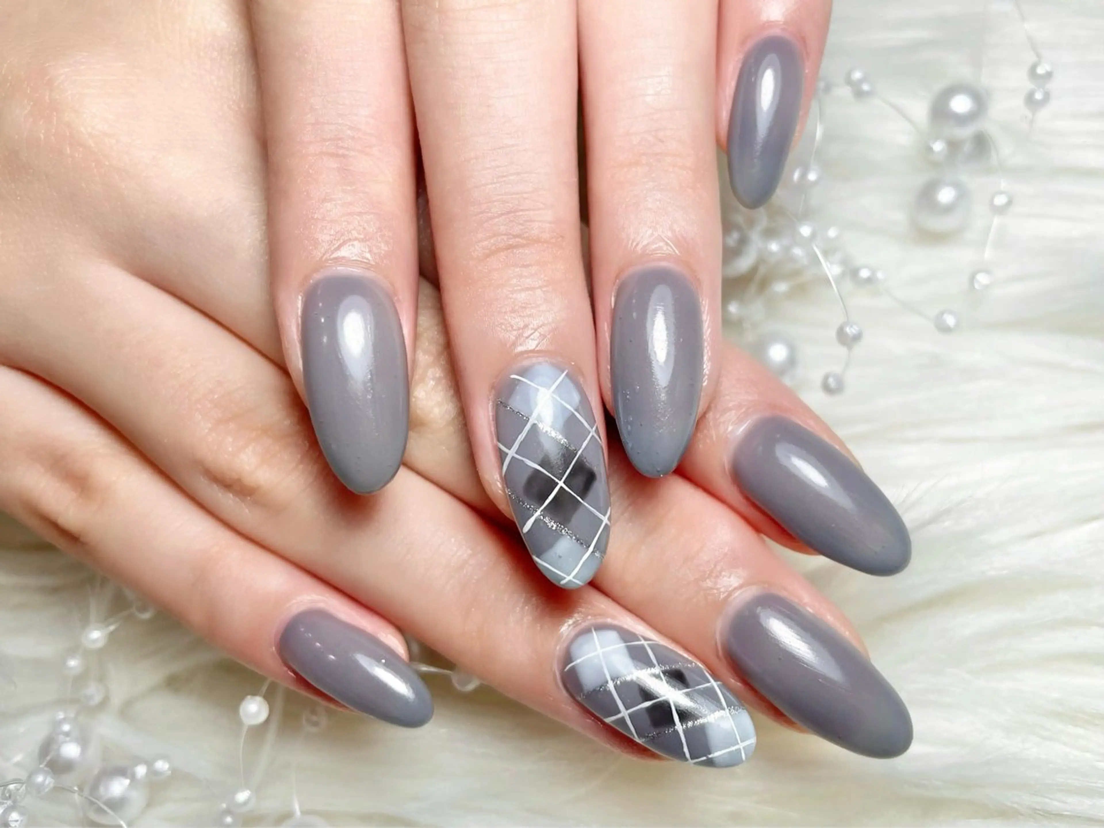 ネイル ジェルネイル パラジェル 冬ネイル ハンドネイル ゆりか ジョアアンジェ福島のネイルデザイン