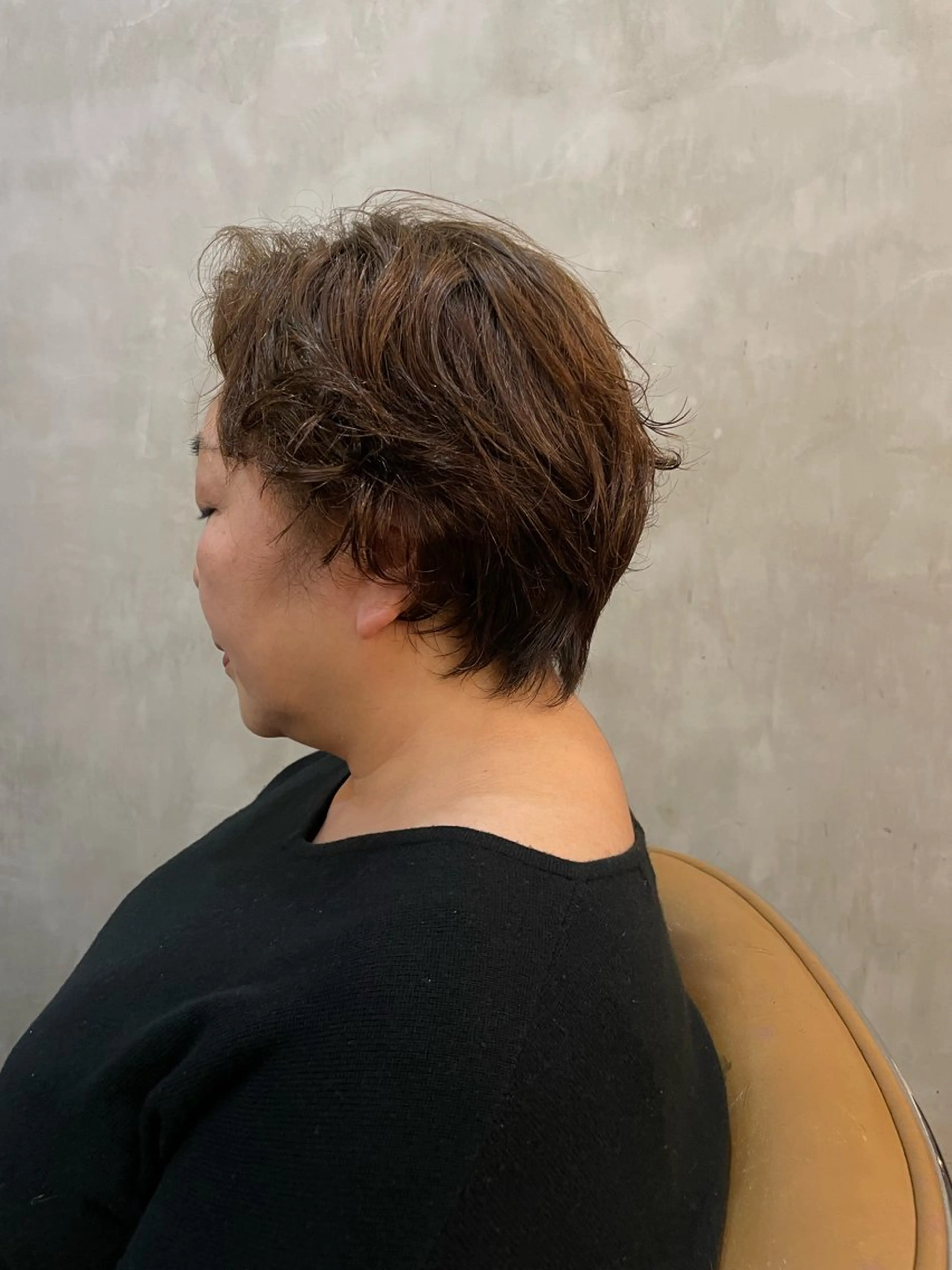 ショート 🍁レイヤー.ニュア ンスパーマ.🍁陸来のヘアスタイル