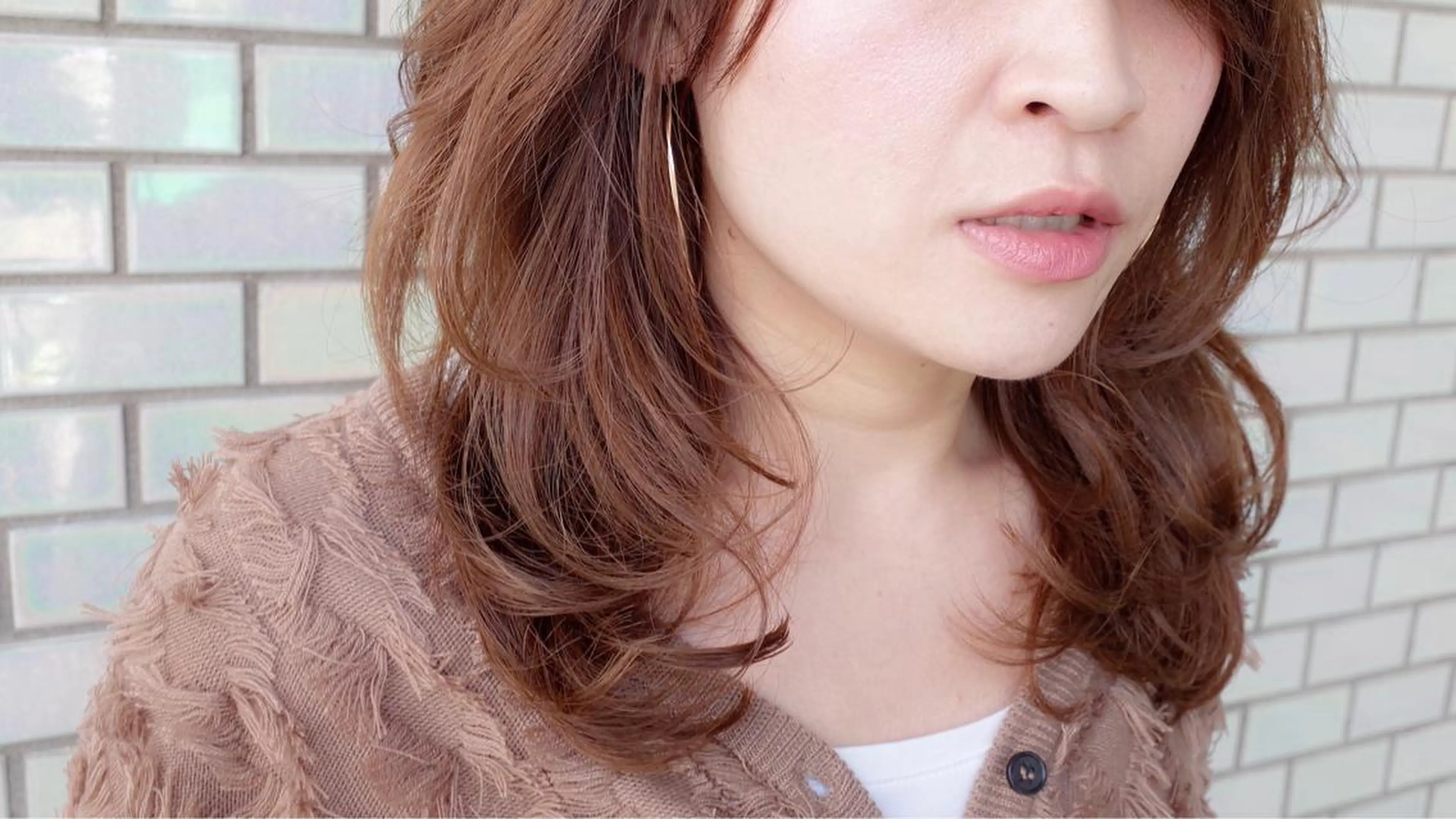 ミディアム カラー イルミナカラー トリートメント ウエモト タク ショート/レイヤーのヘアスタイル