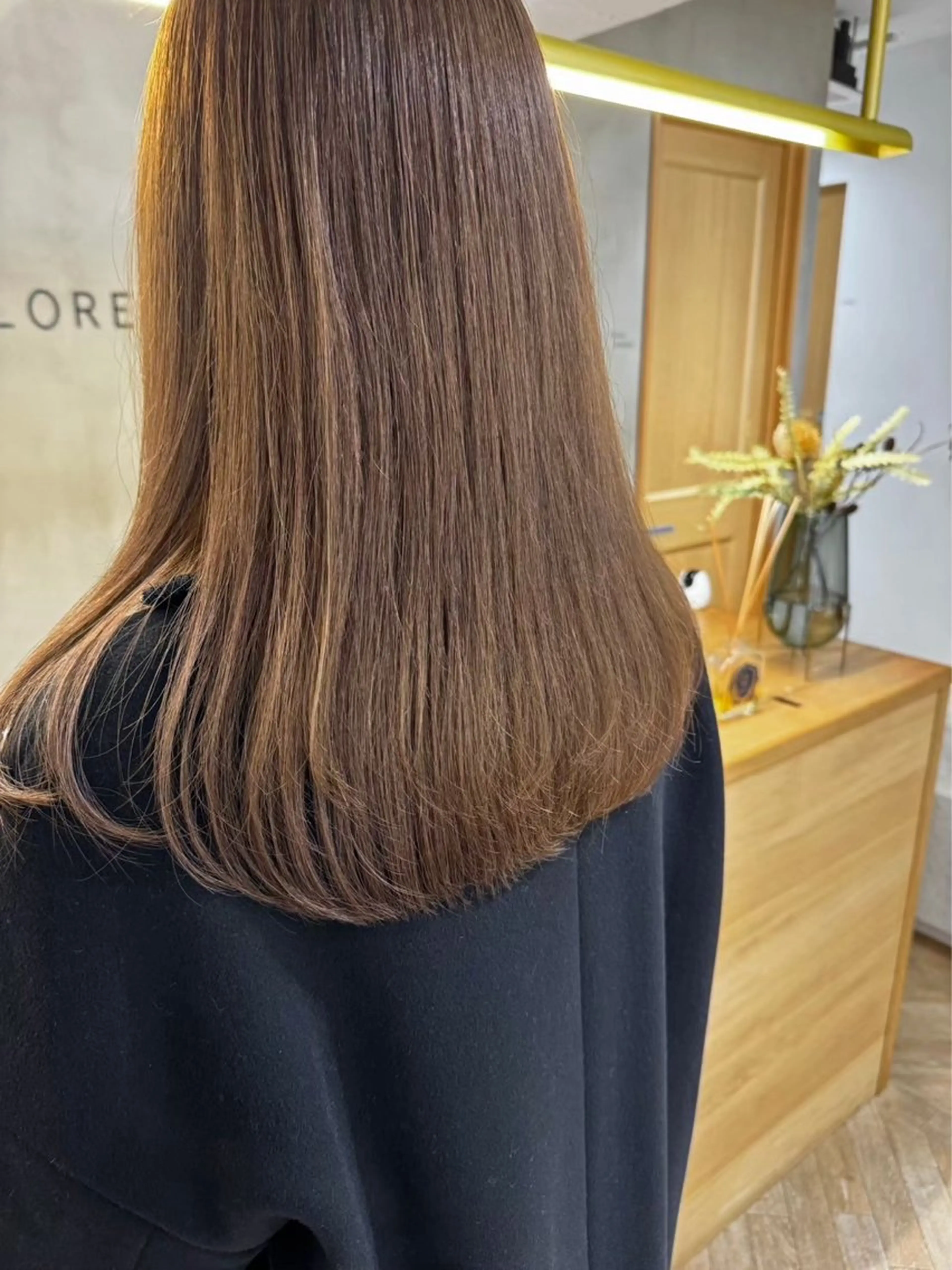 セミロング カット ヘアカラー トリートメント レイヤーカット/暖色 カラー/mao🎀のヘアスタイル