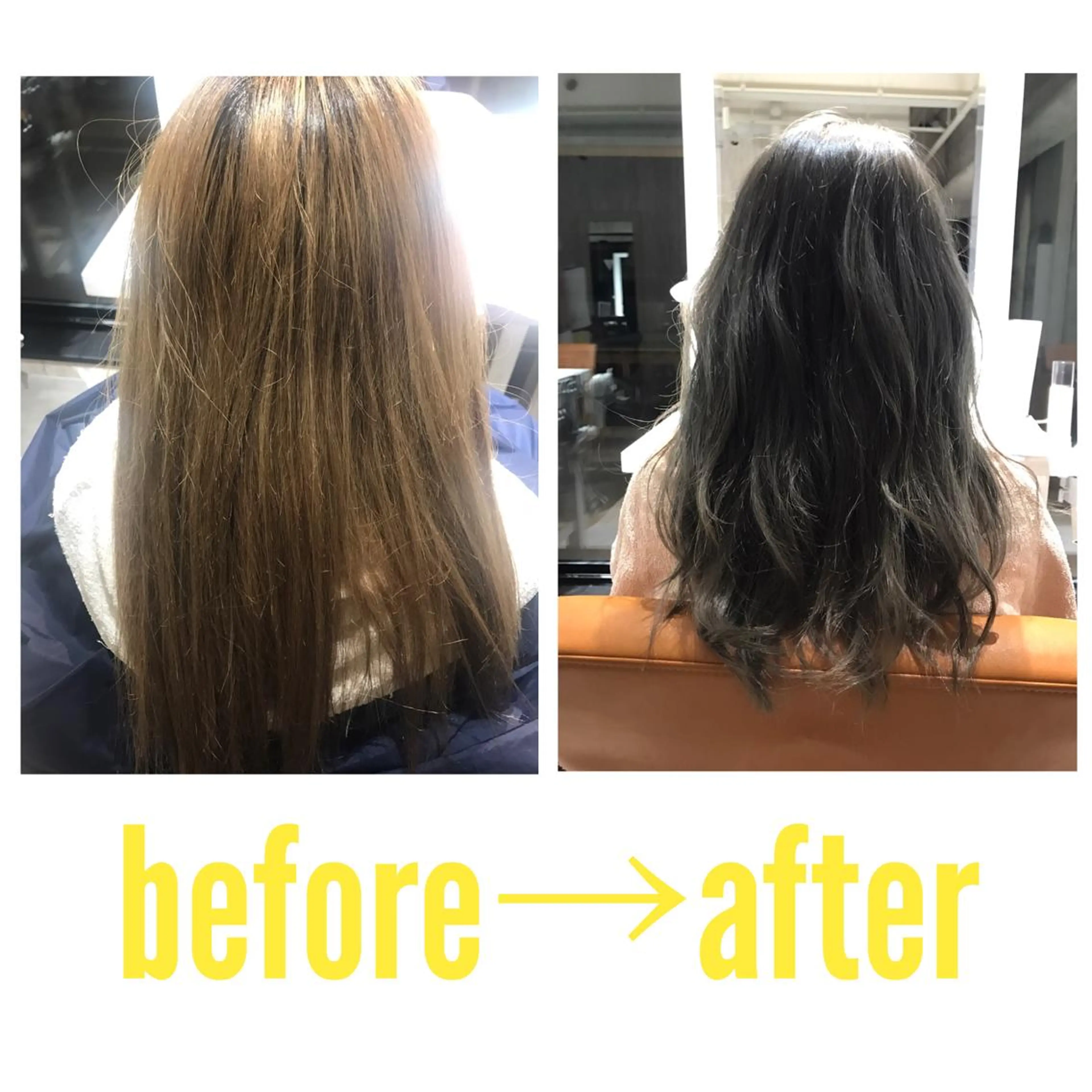 ロング カラー ブリーチ 透明感カラー ネイビーカラー 縮毛矯正＆髪質改善特化型サロン所属・髪質改善＆縮毛矯正 三上大地のヘアスタイル