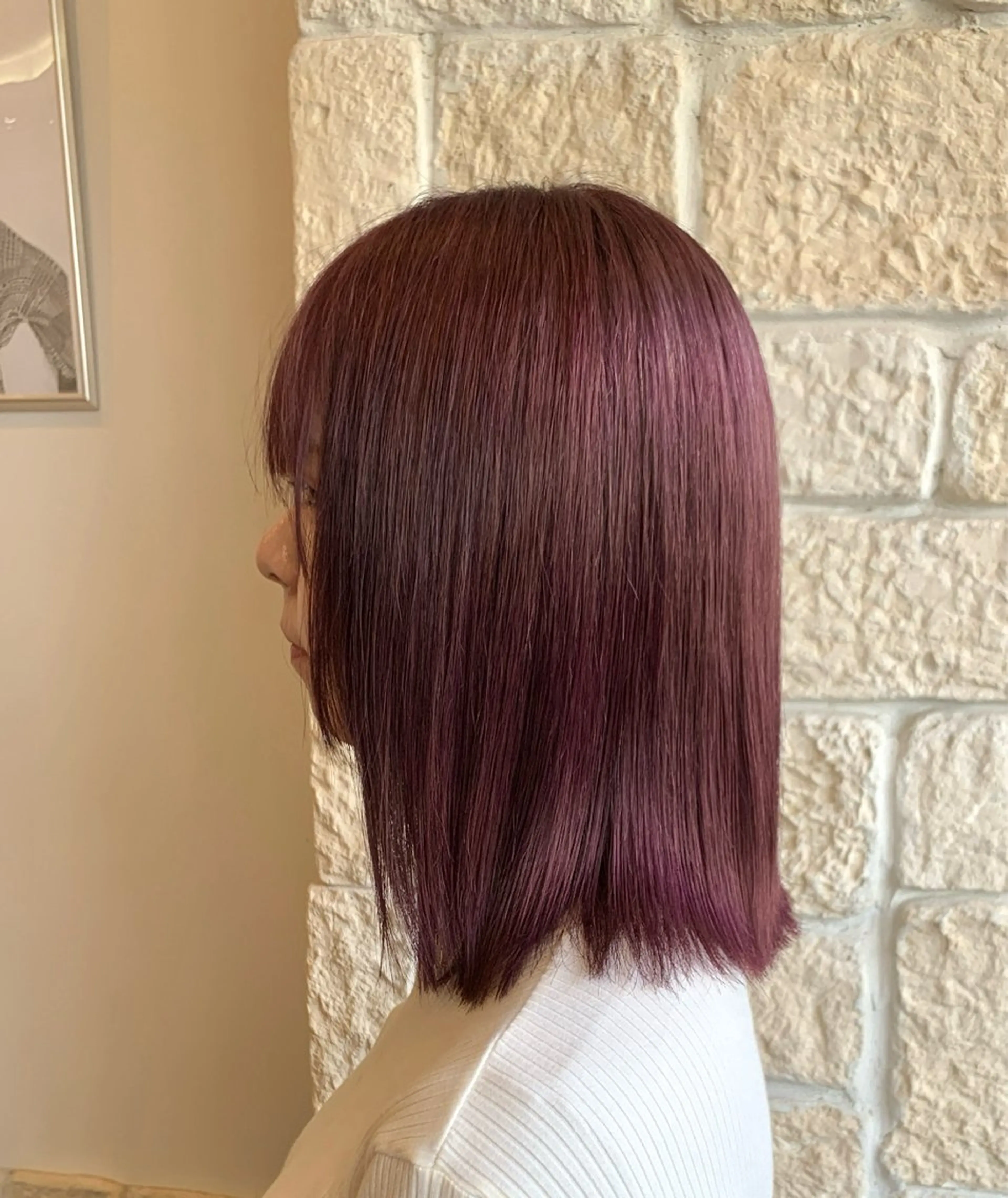 ミディアム カラー Lamp 柏 山口 か乃 複雑履歴修正のヘアスタイル