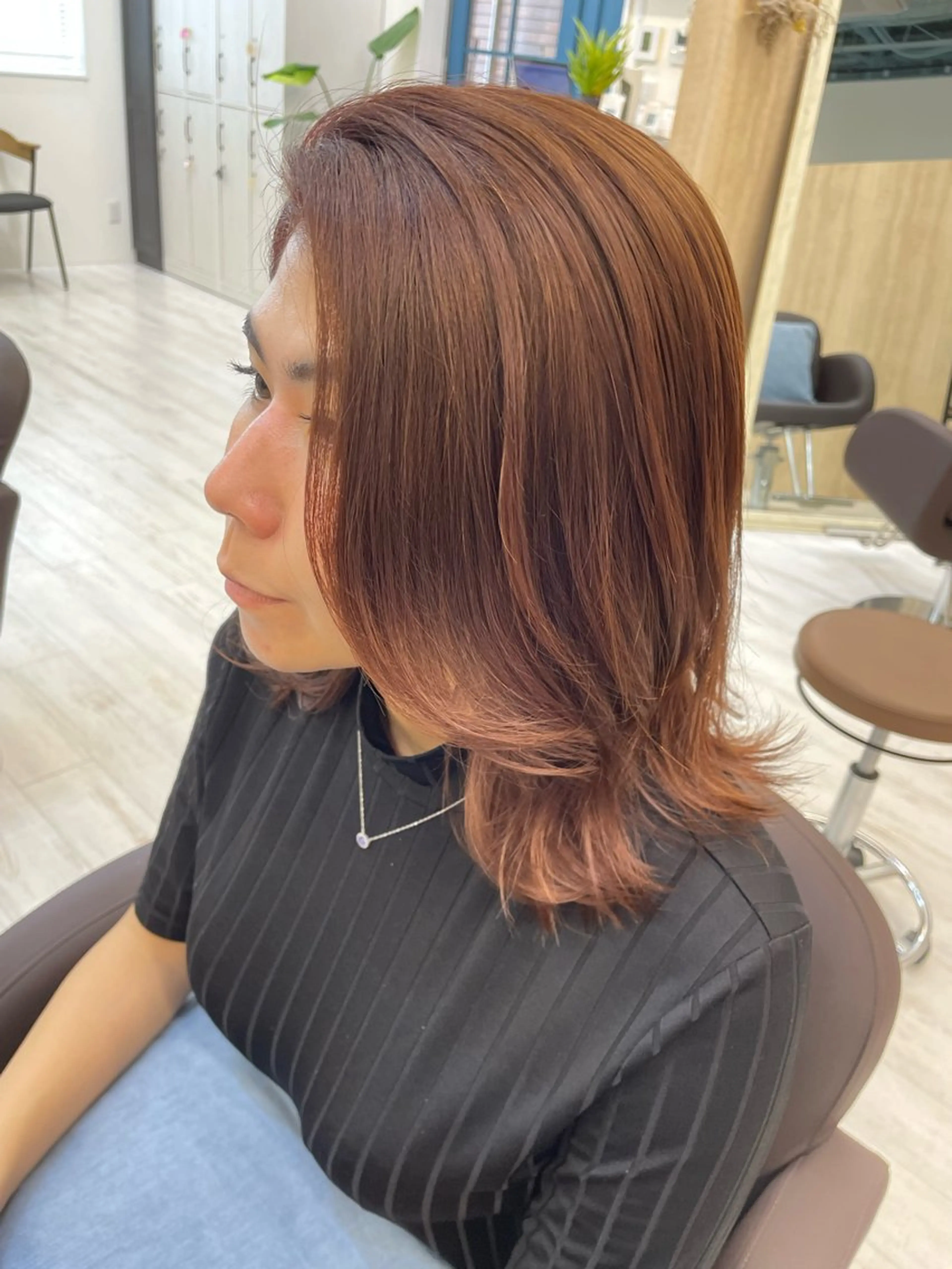 ミディアム カラー ヘアカラー トリートメント 💫髪質改善矯正 MIHO💫のヘアスタイル