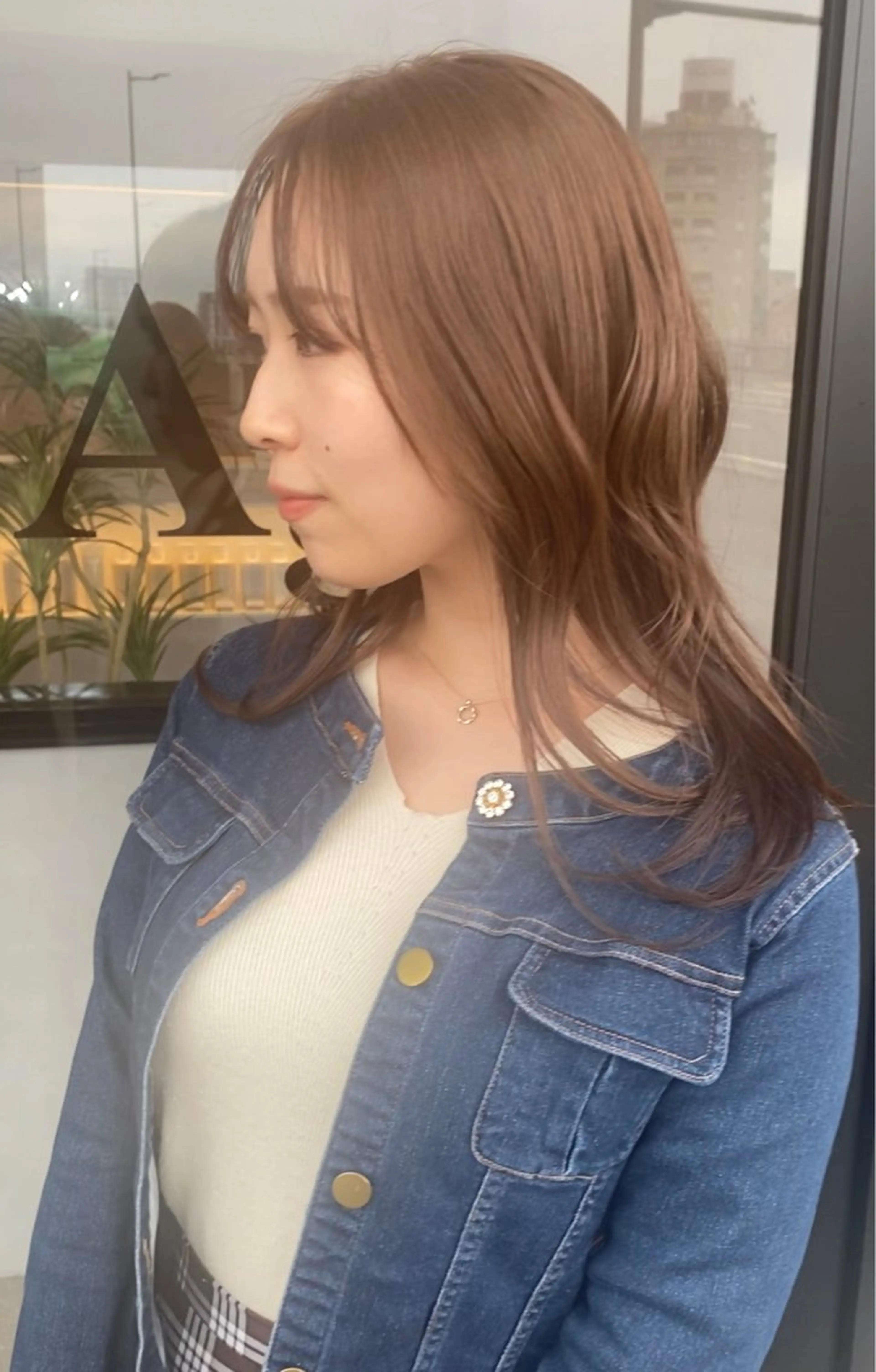カラー ブリーチ ブラウンカラー ブリーチなしカラー ヘアカラー Agu hair lang屋島店所属・大林　恵理 【Agu 屋島】のヘアスタイル