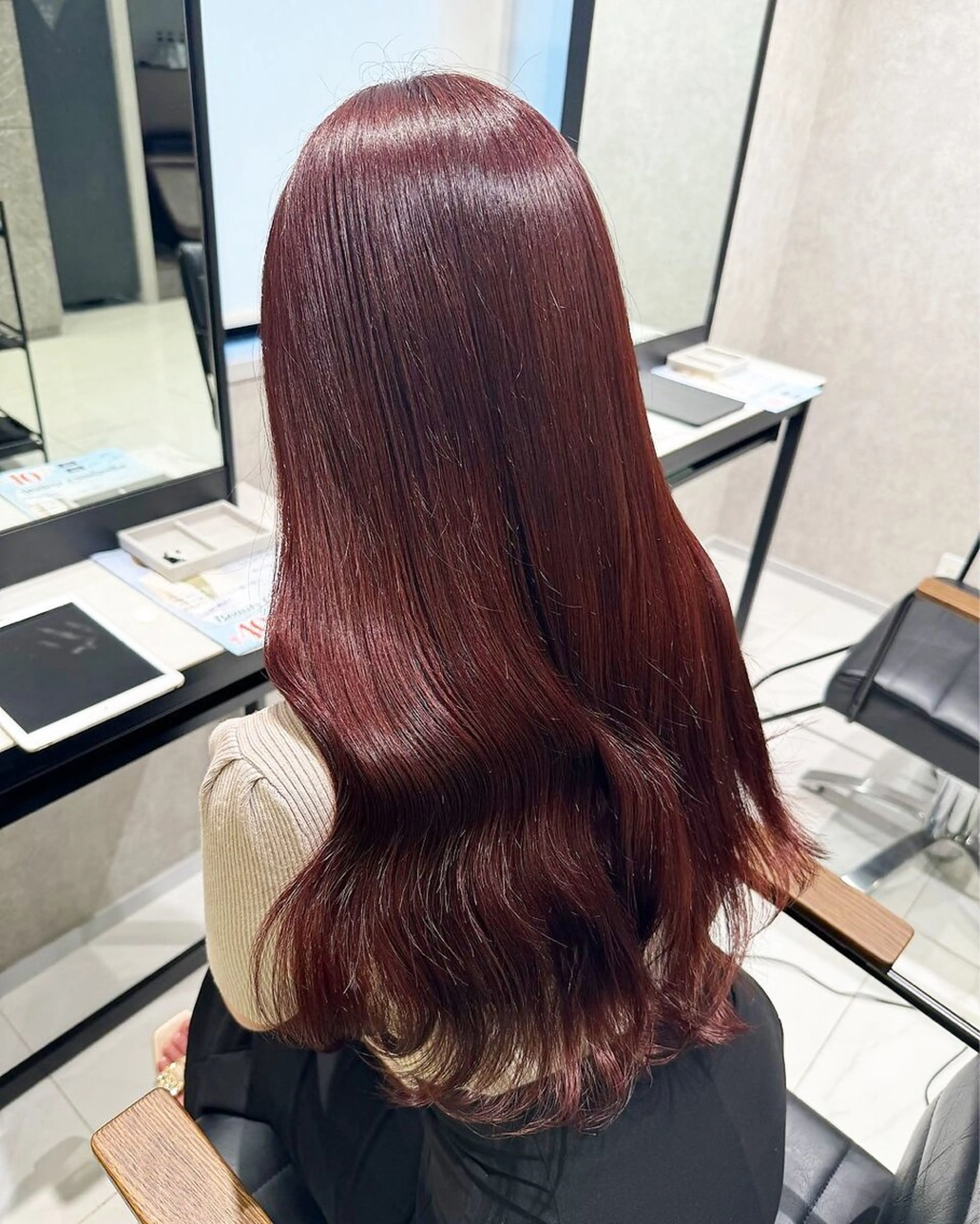 カラー はなび/まつパ👀 /暖色カラー🩷のヘアスタイル