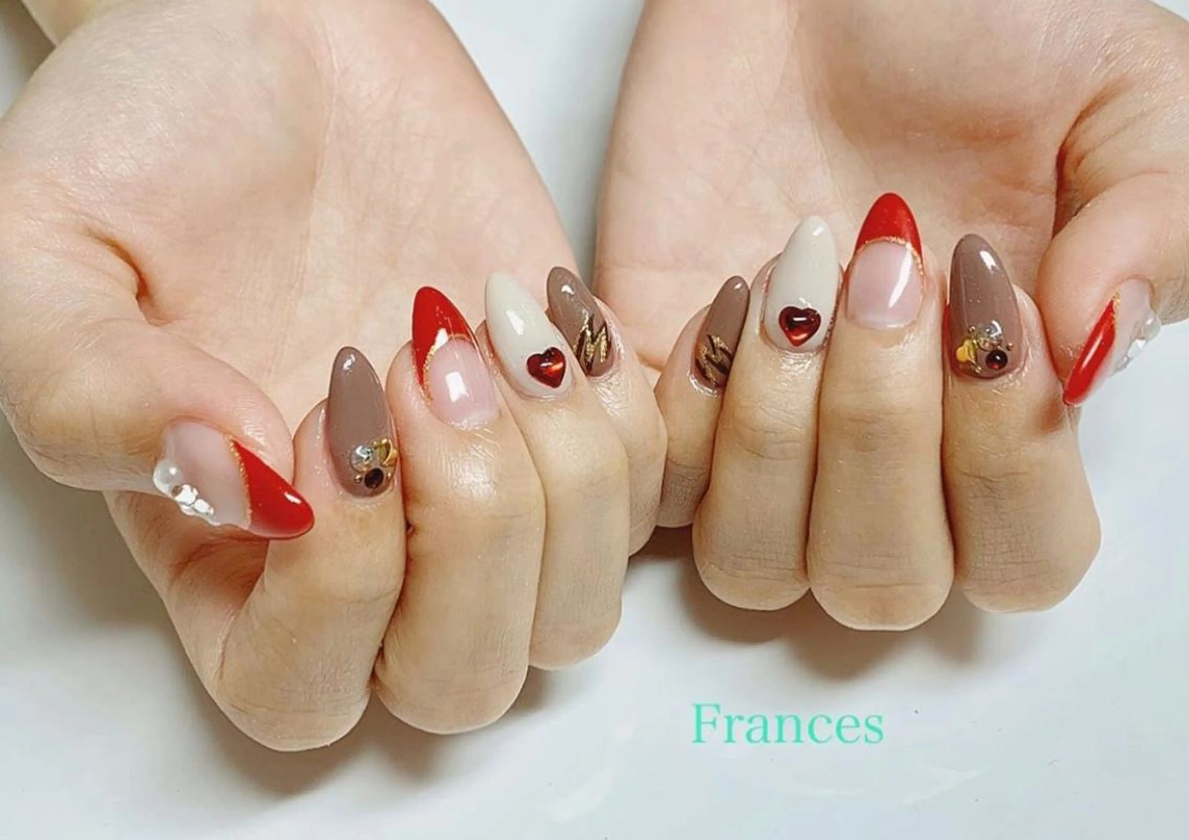 ネイル バレンタイン ハンドネイル Frances 今村のネイルデザイン