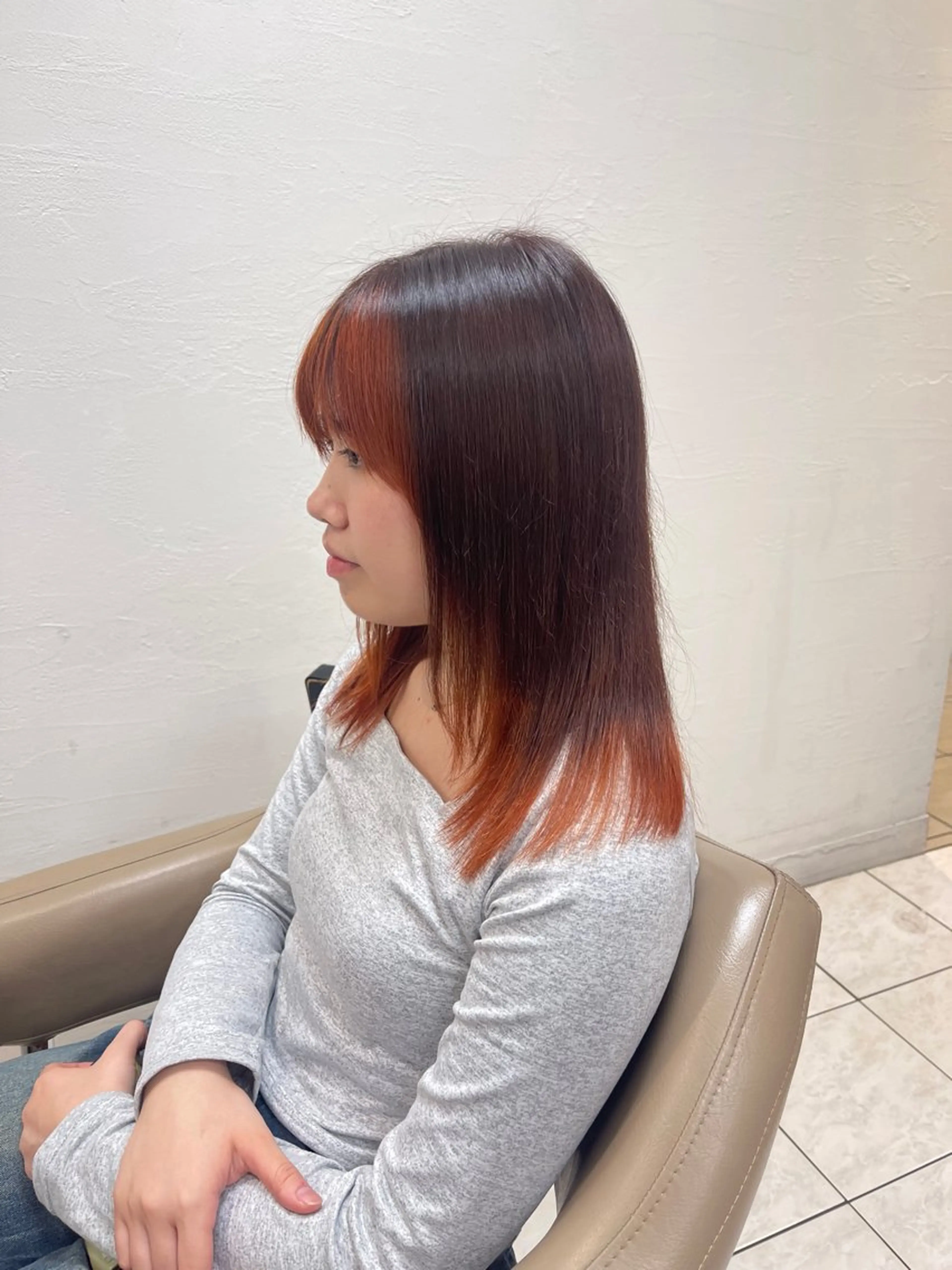 セミロング カラー Ash国立店 池田勇一”のヘアスタイル