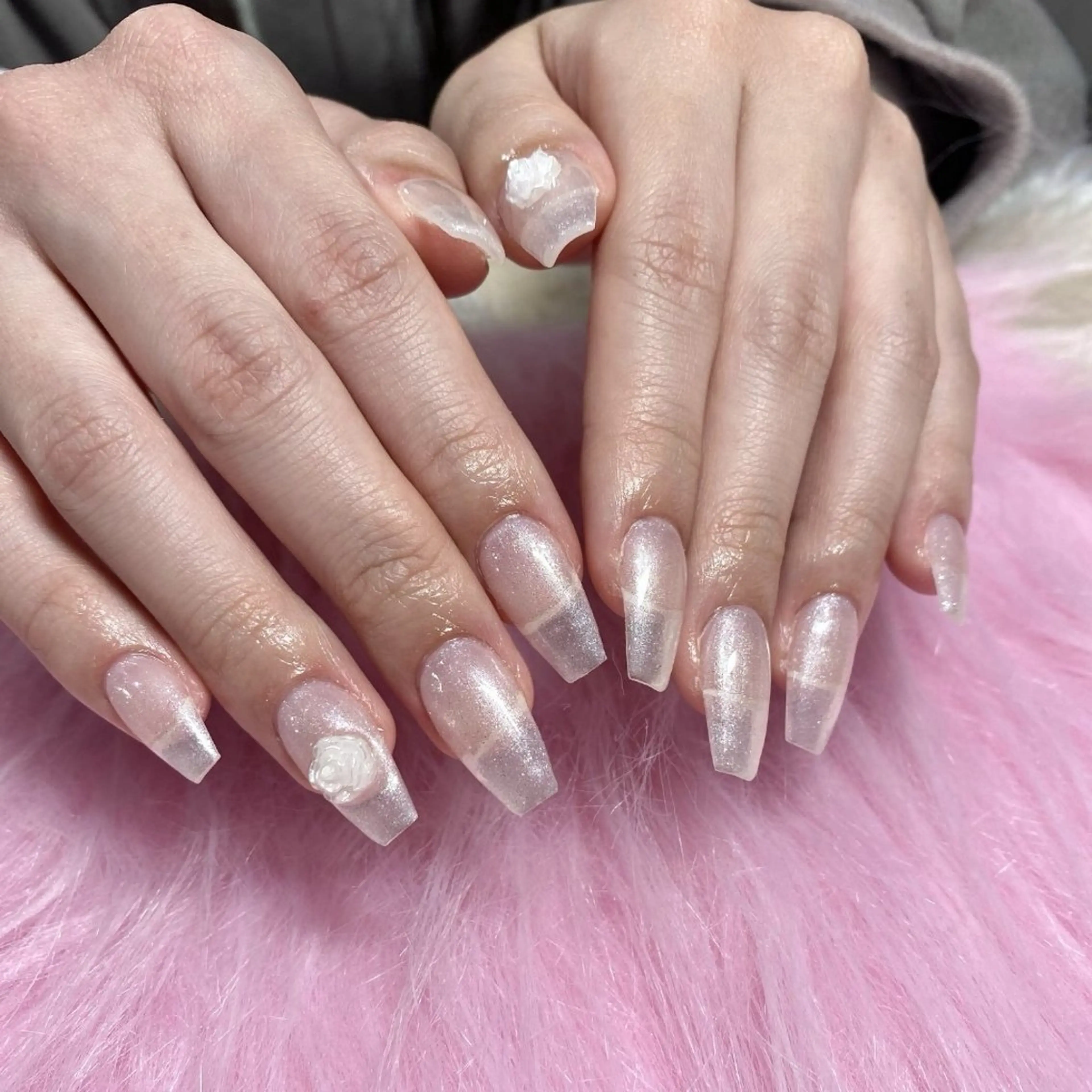 ネイル 長さ出し フレンチネイル ジェルネイル グラデーション 韓国ネイル ハンドネイル Nail&eye Belire 新宿のネイルデザイン