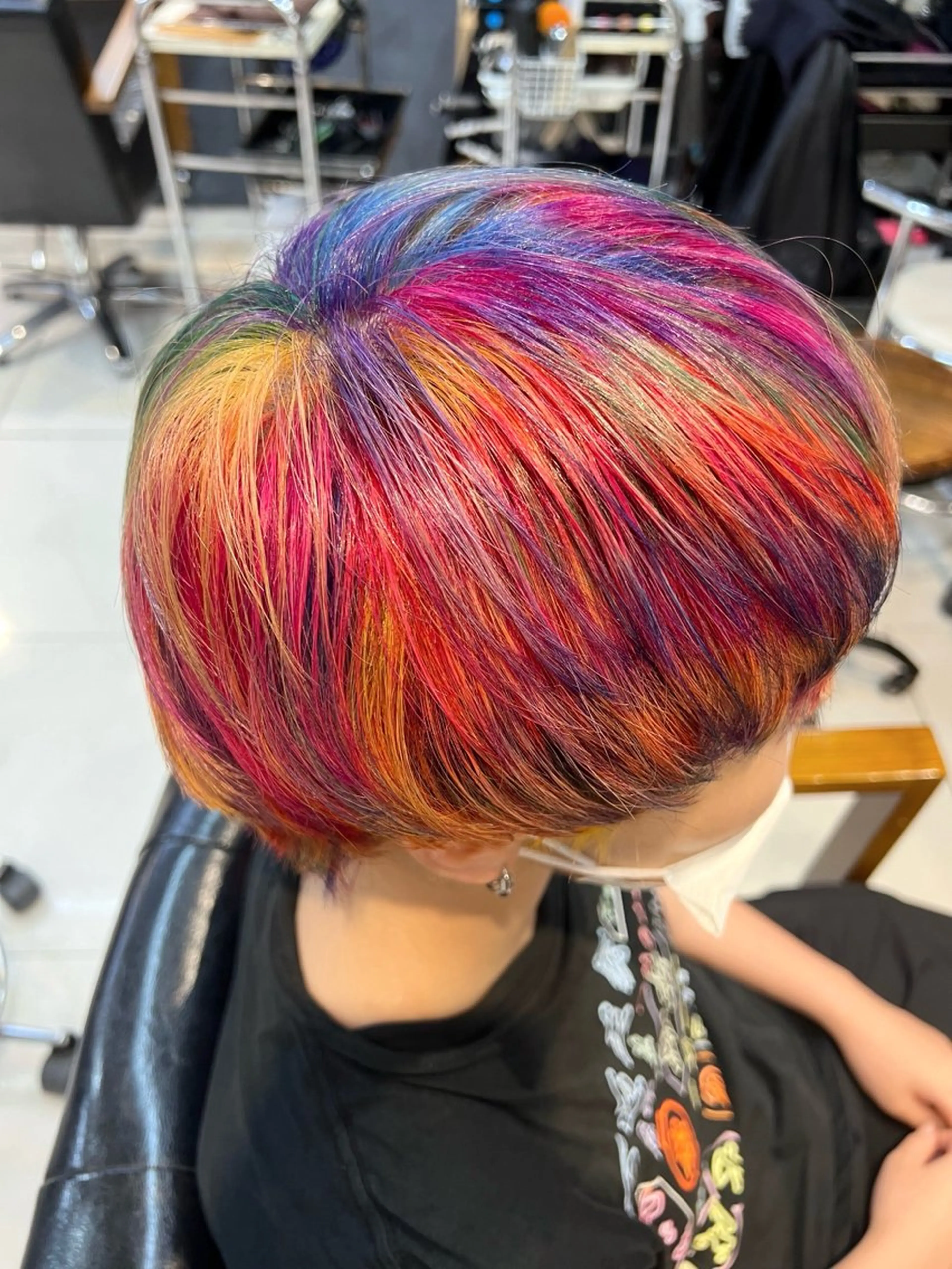 ショート カラー デザインカラー daiki 原宿のヘアスタイル