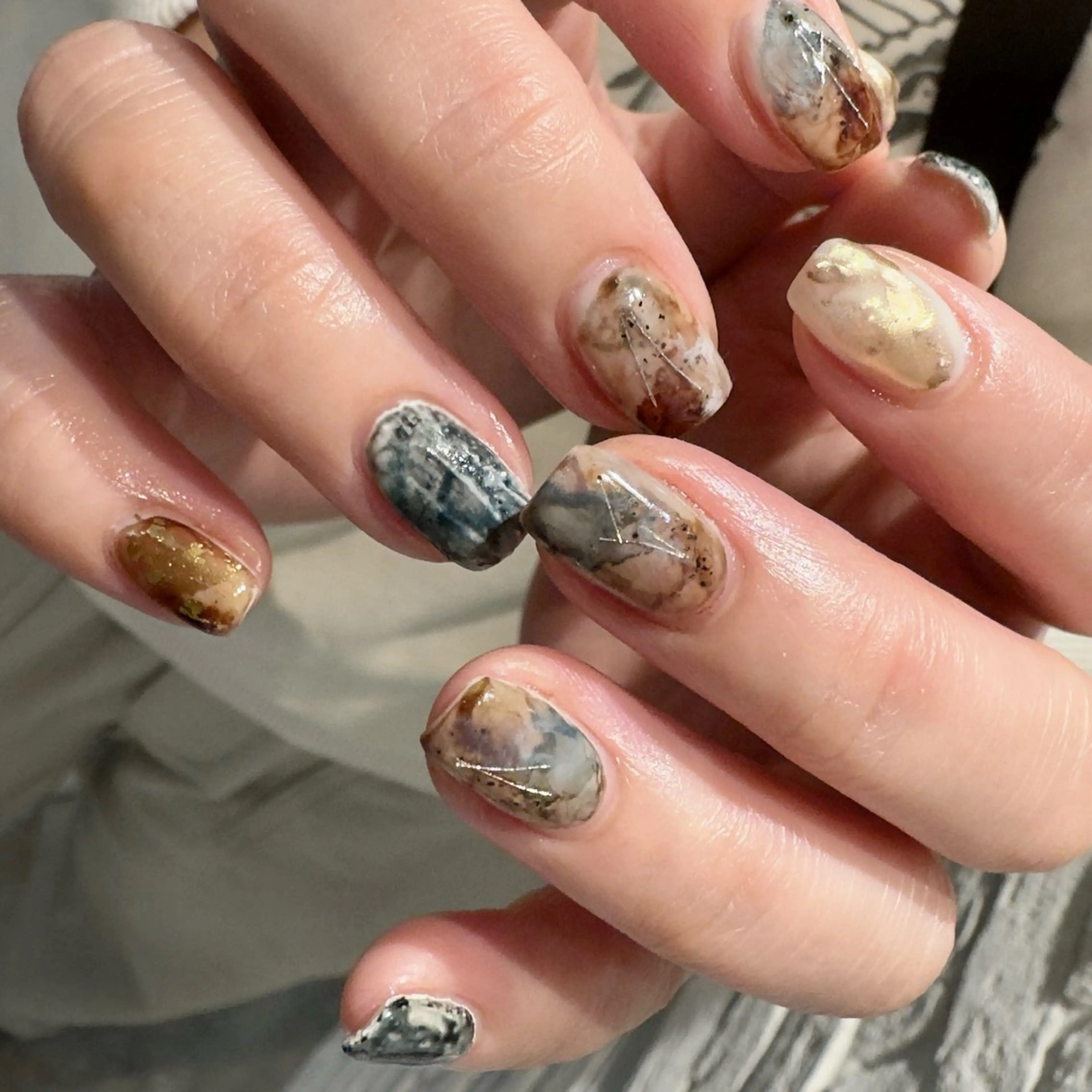 ショート ハンドネイル m kaori𓃟のネイルデザイン
