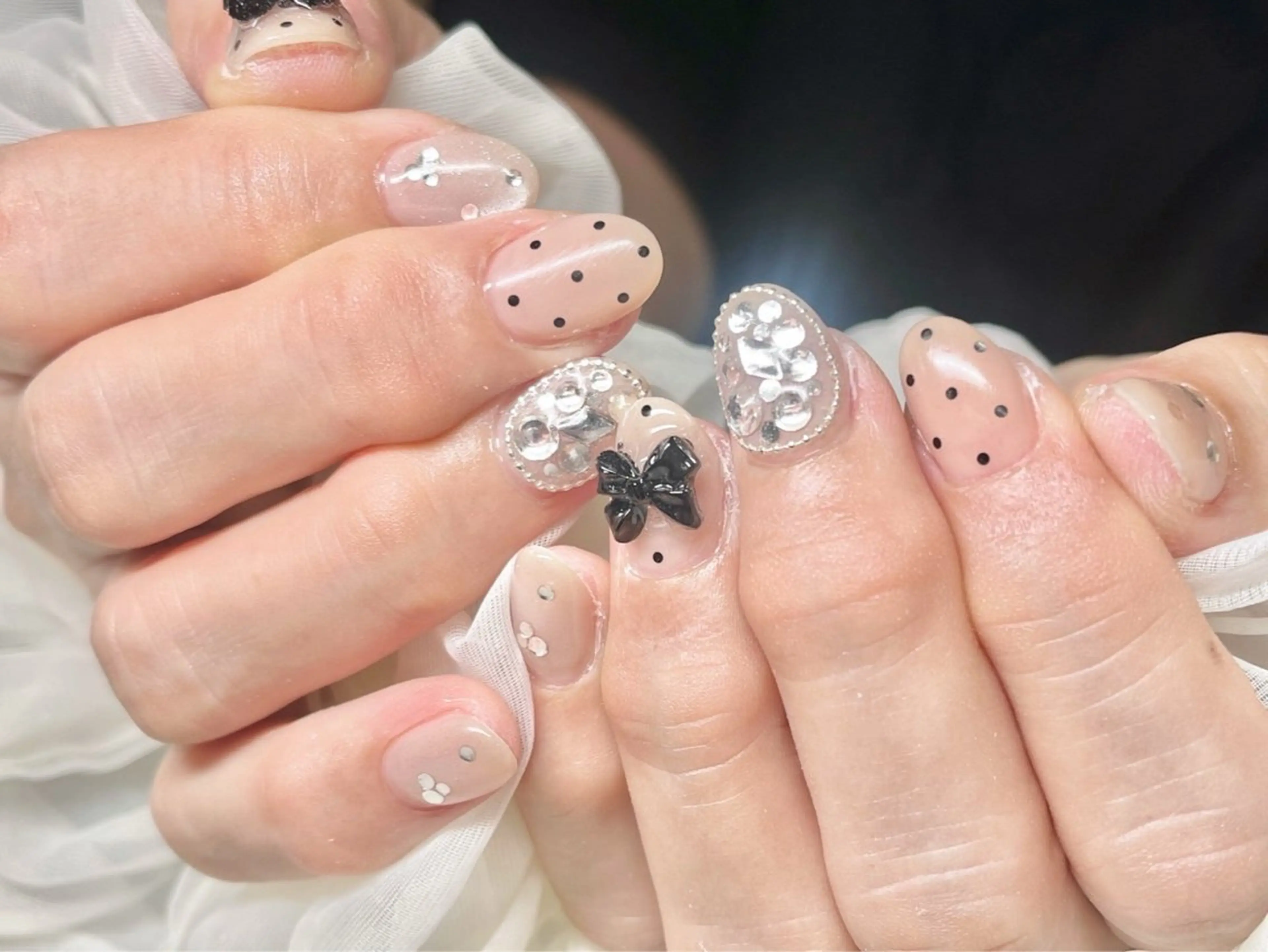 ネイル 長さ出し フレンチネイル ジェルネイル グラデーション 韓国ネイル ハンドネイル Nail&eye Belire 新宿のネイルデザイン