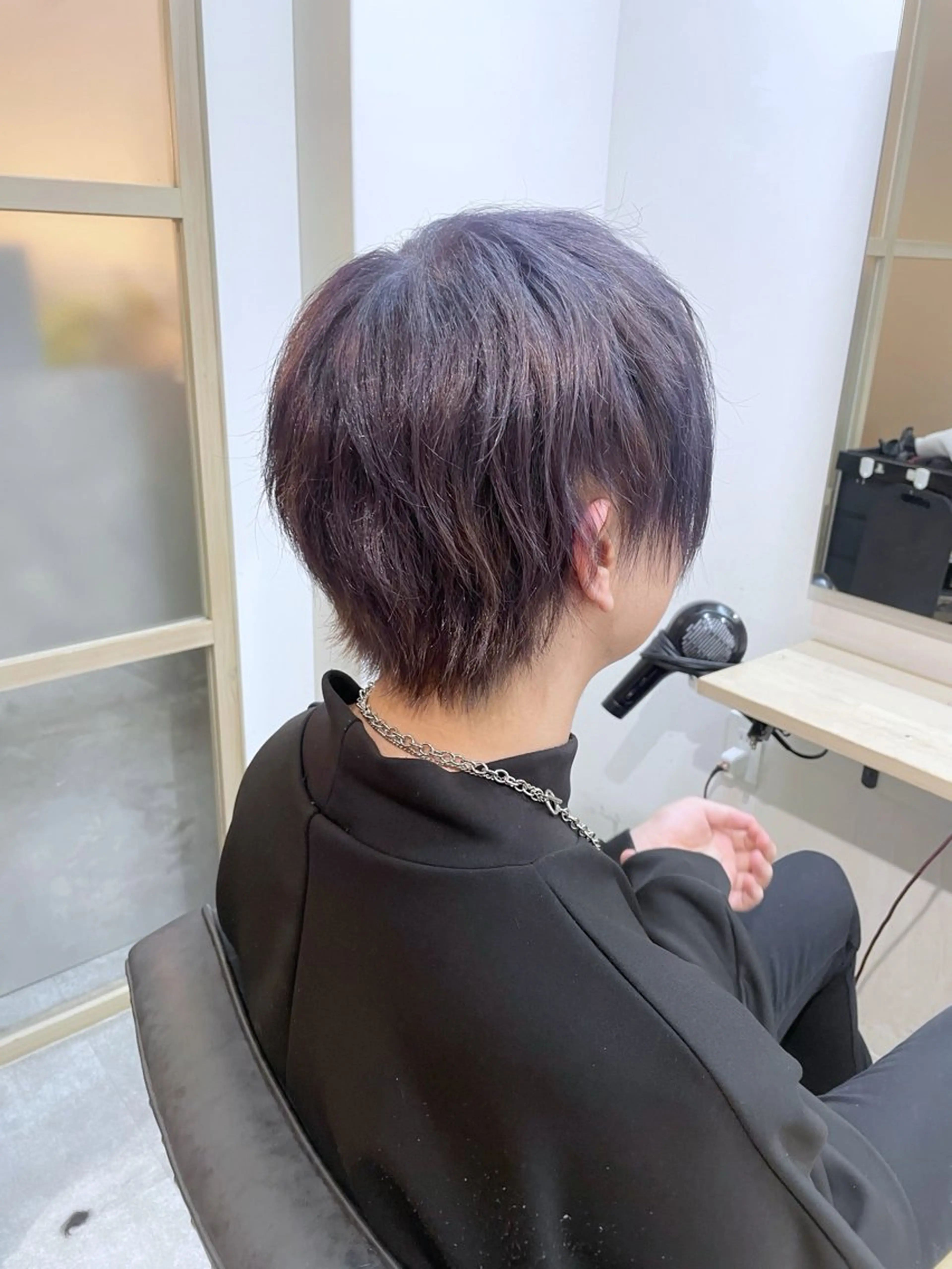 ミディアム カラー メンズ カット ヘアカラー トリートメント EMANON新宿南口所属・🦄中性ウルフ ☁️Shiori🦄のヘアスタイル