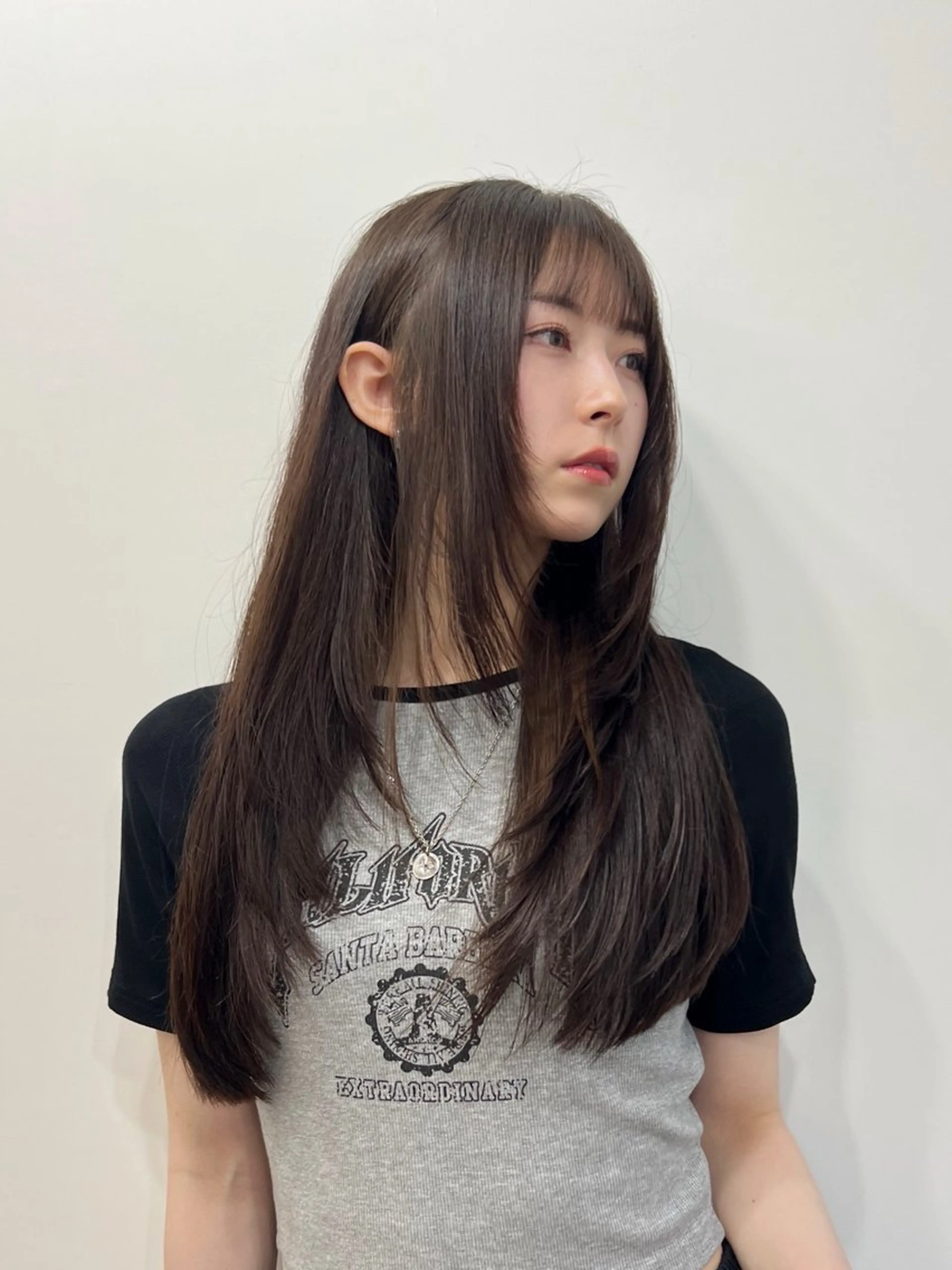 ロング パーマ 縮毛矯正 カット 縮毛矯正 トリートメント 透明感×髪質改善🧸 韓国ヘア　武田涼のヘアスタイル