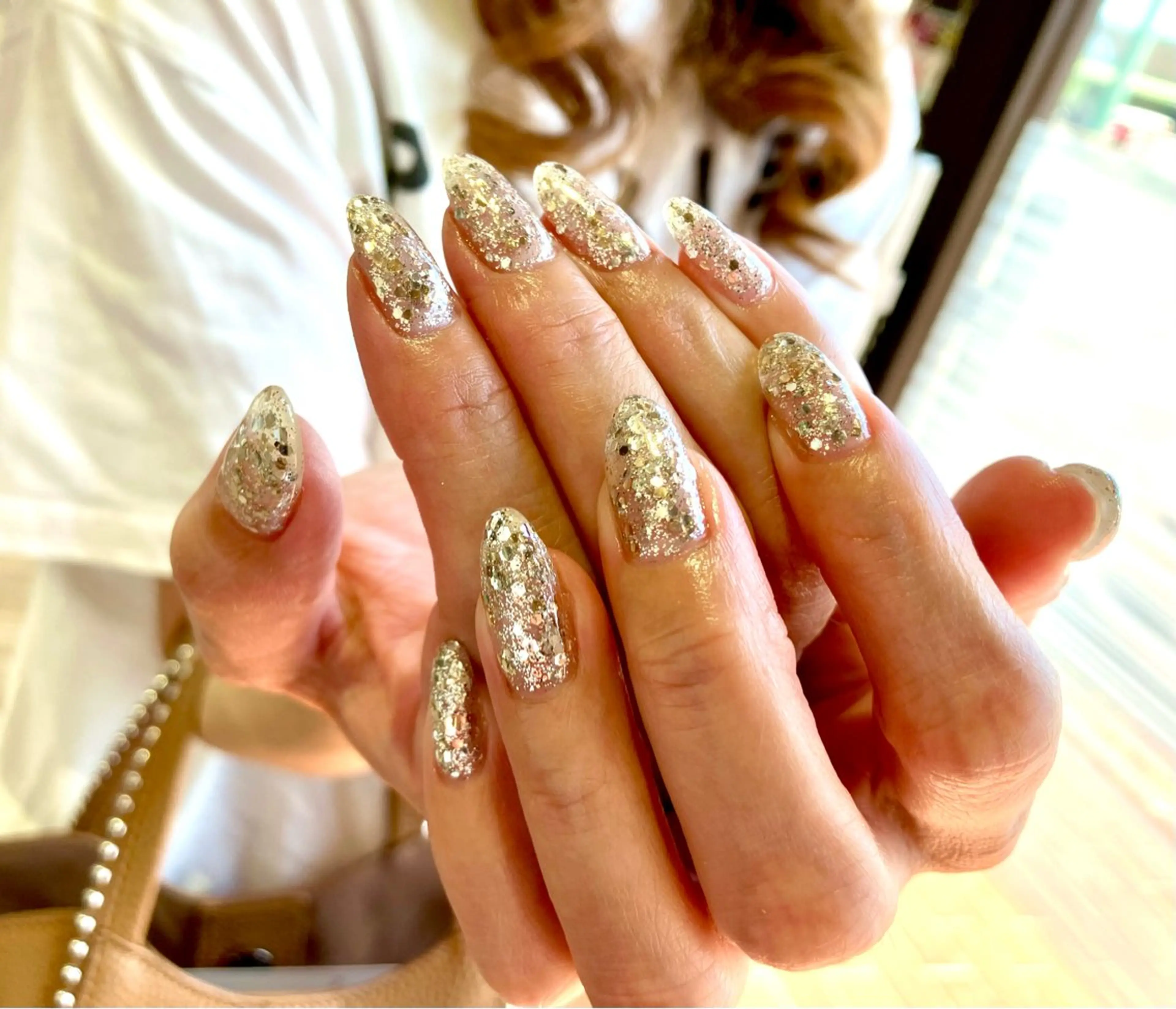 ネイル ラメ(グリッター) ラメグラデーション ワンカラーネイル nailsister まゆのネイルデザイン