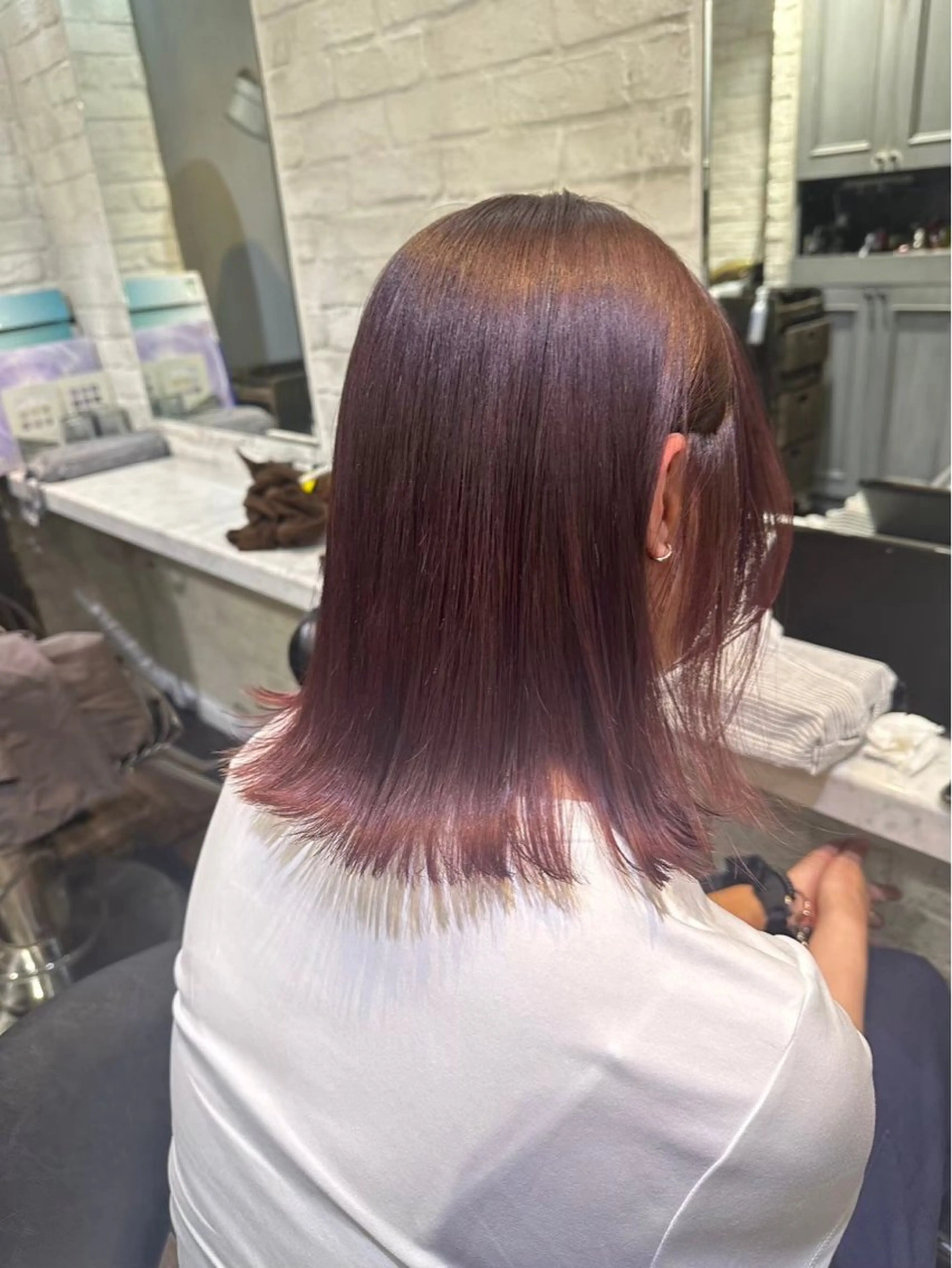 ミディアム カラー Mauve 世田谷 きたじまのヘアスタイル