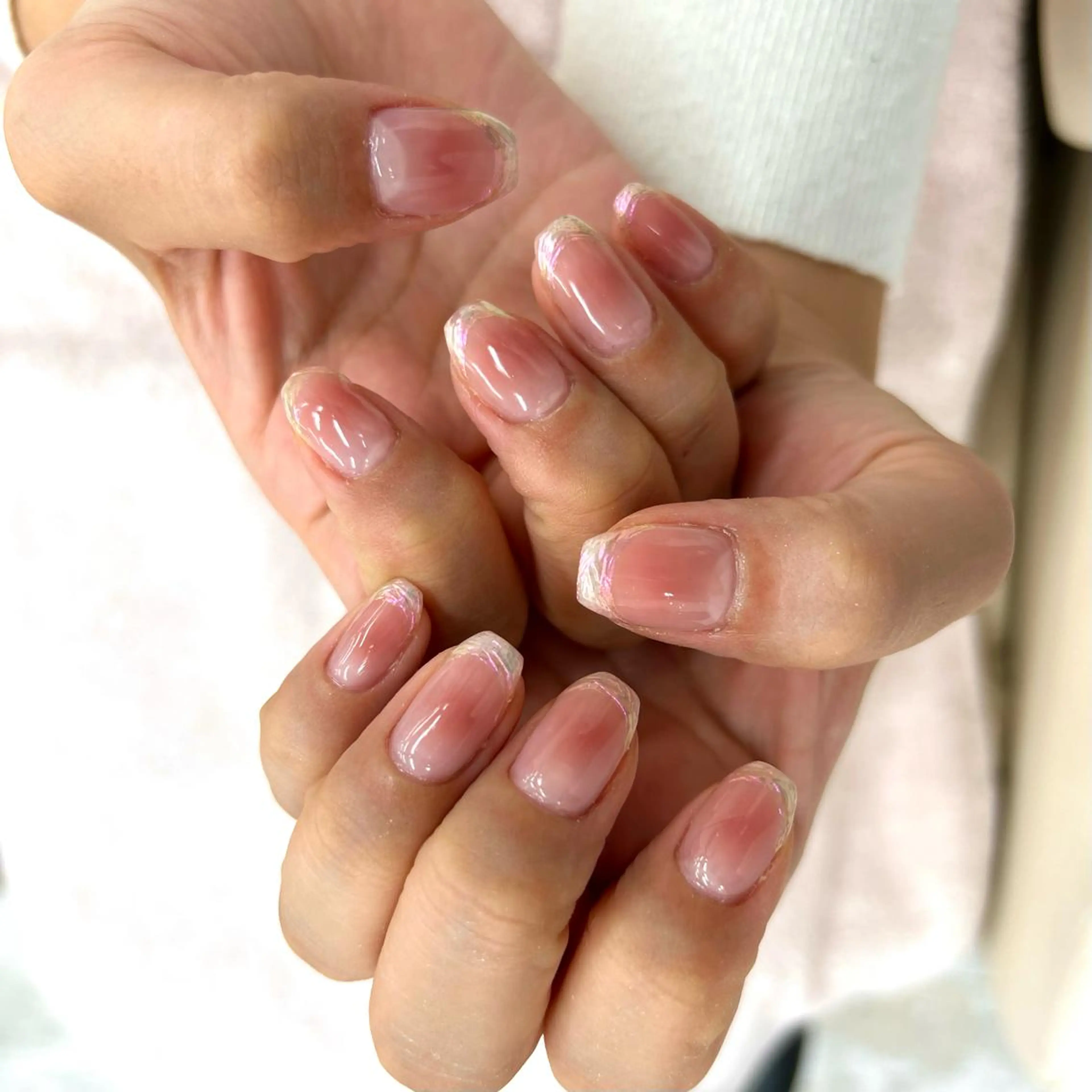 ネイル オーロラネイル チークネイル フレンチネイル Bianca立川店 / HAYASHIのネイルデザイン