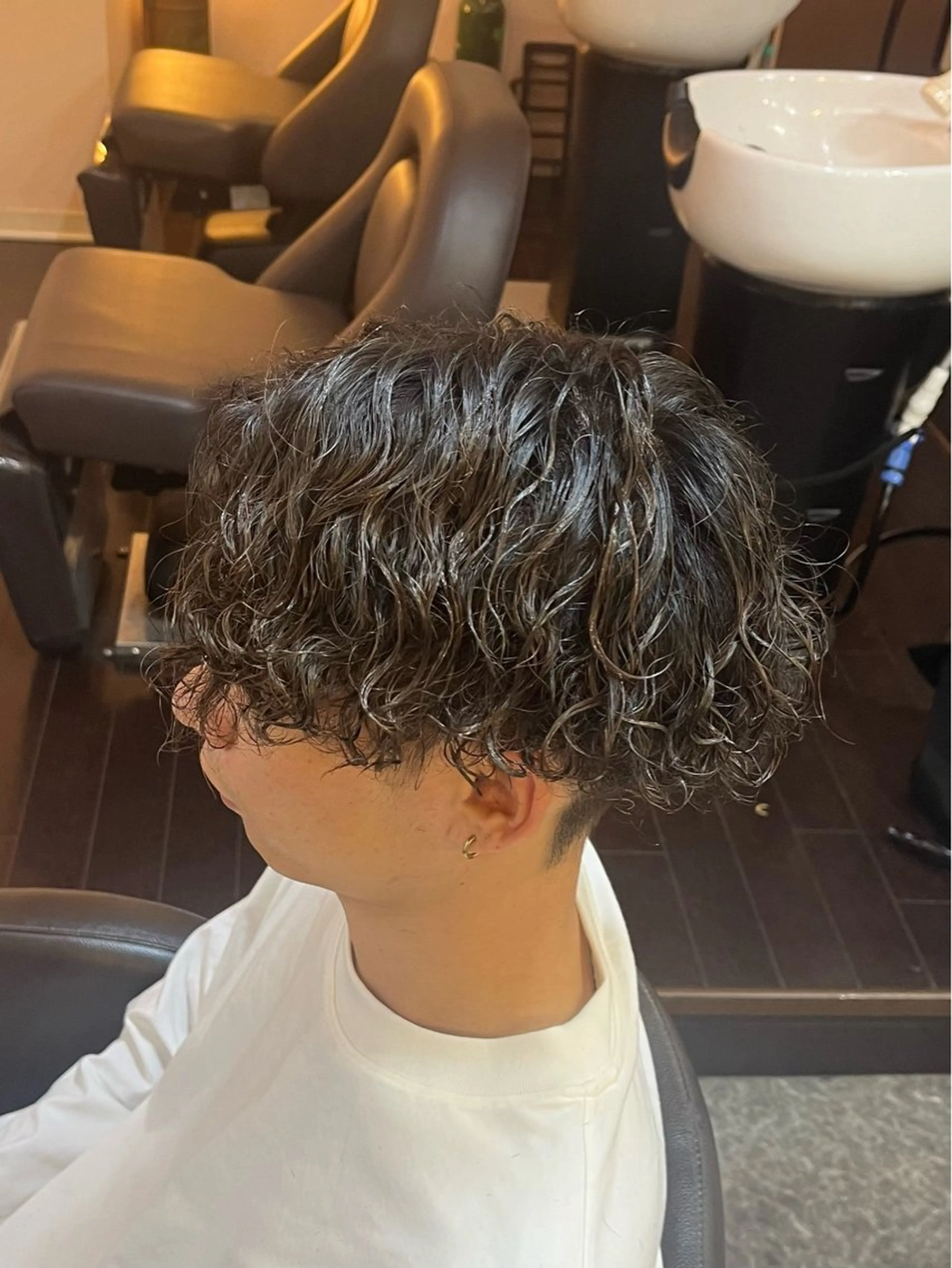 ミディアム パーマ CuMARi所属・予約の95%パーマ 🌈men's専門店のヘアスタイル