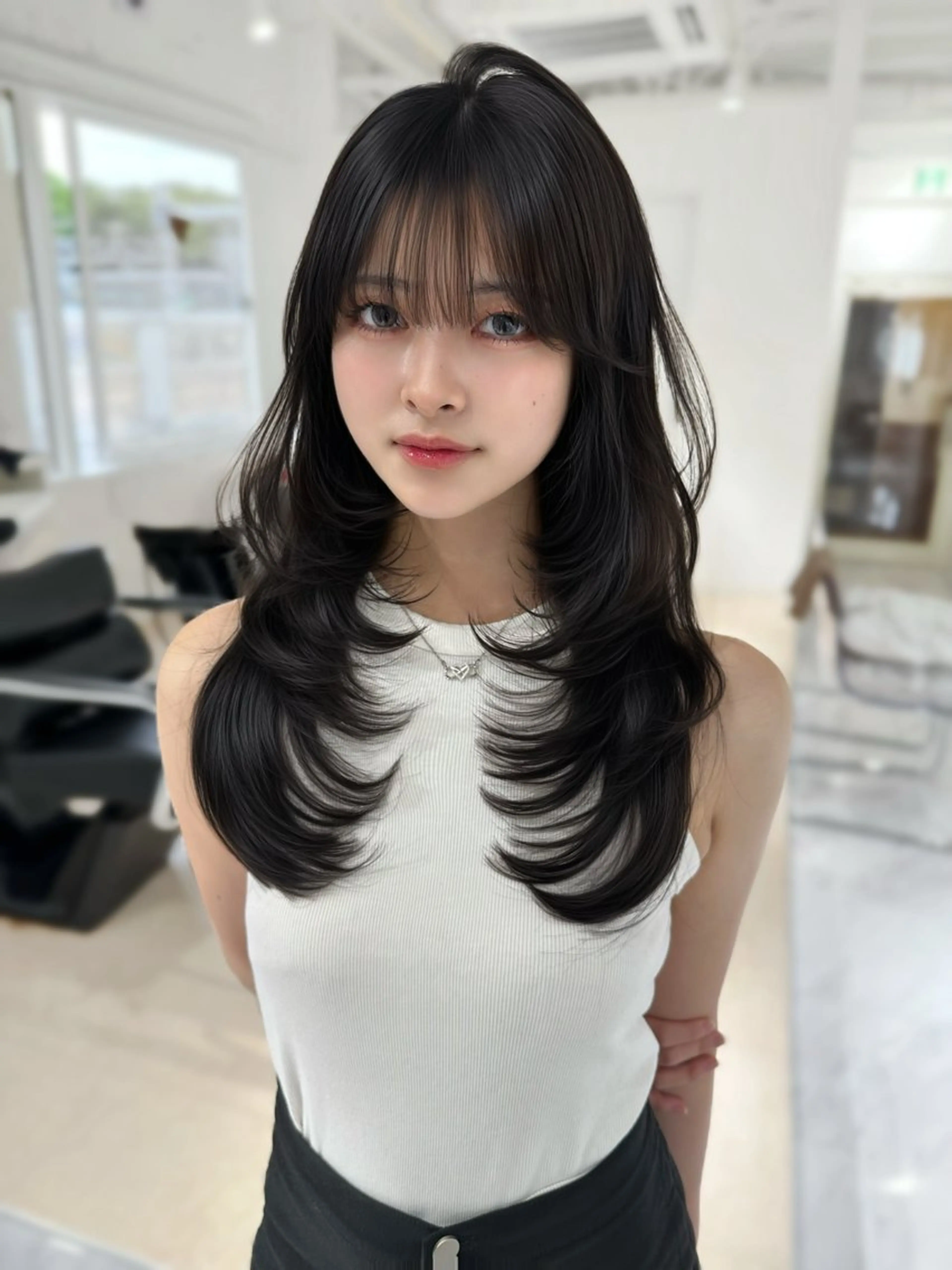 ロング カット 上野/韓国hair 🤍MOEKA🤍のヘアスタイル
