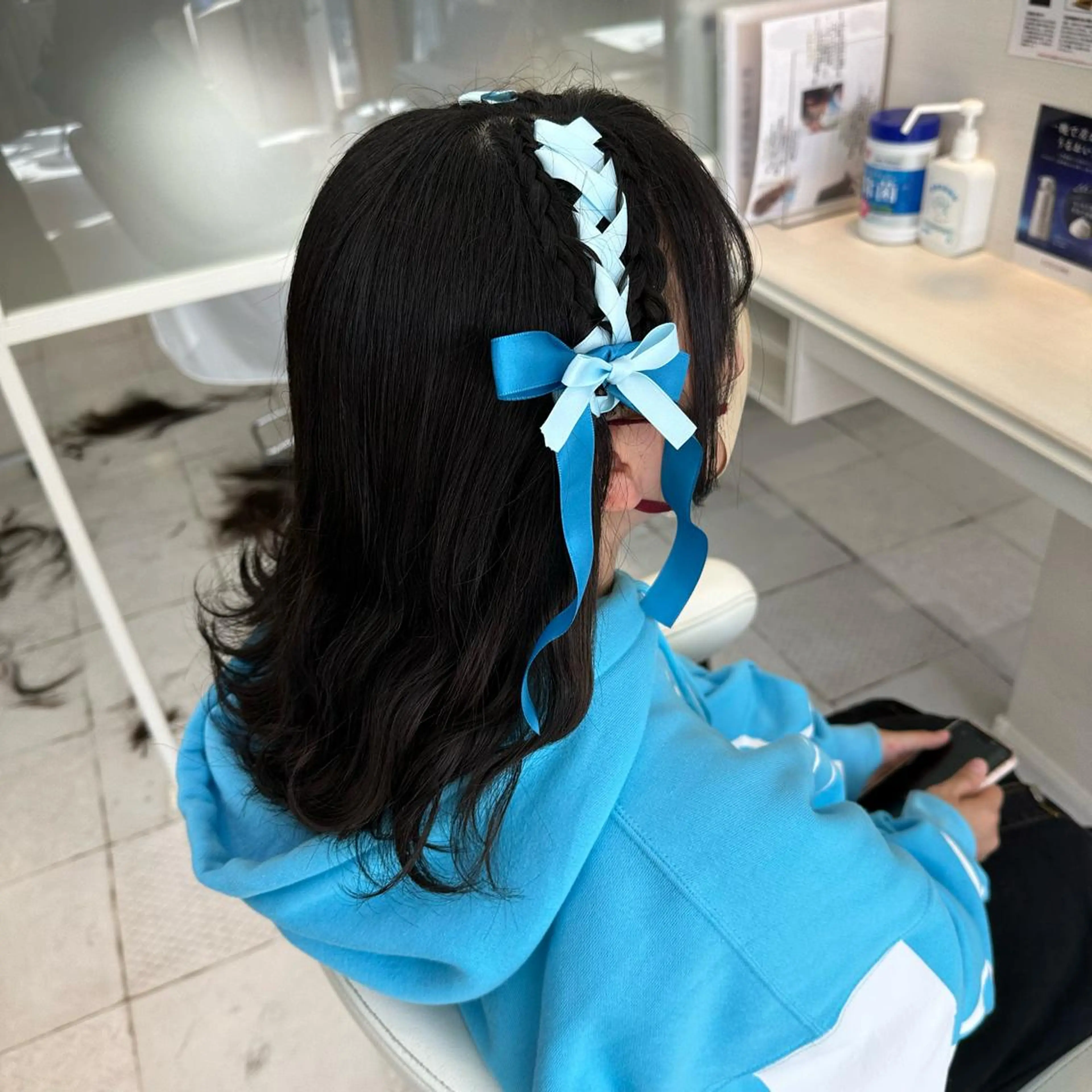 セミロング ヘアアレンジ ヘアセット エクステ♡ヘアメ 内村麻衣のヘアスタイル