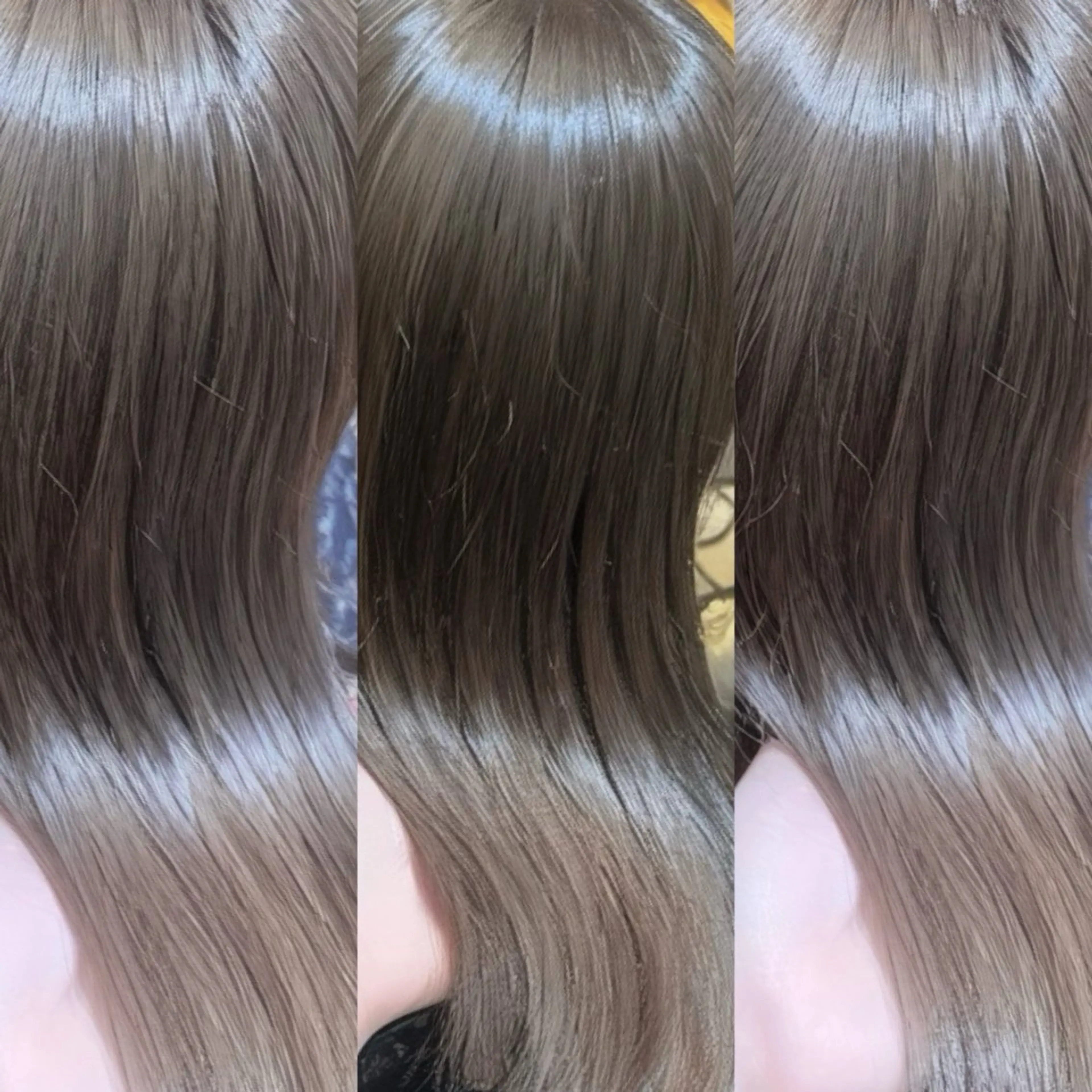 ミディアム カラー ベージュカラー ブリーチ ケアブリーチ 透明感カラー ダブルカラー ヘアカラー トリートメント ラフィスヘアードープ所属・👑髪質改善Wカラー /グレージュ/アユカのヘアスタイル