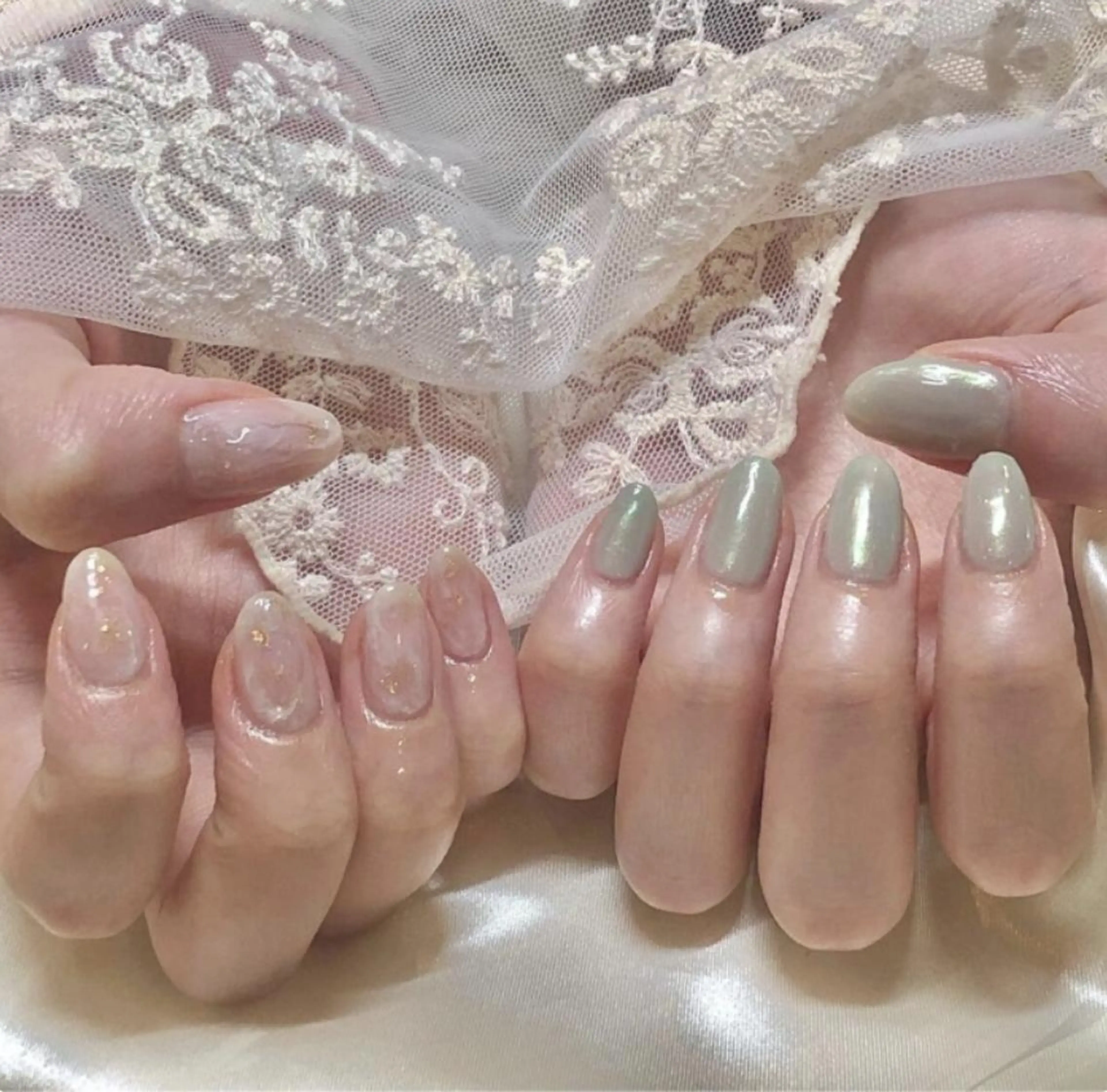 ネイル ジェルネイル マグネットネイル ニュアンスネイル ワンカラーネイル パラジェル パラジェル登録サロン N°nail 立川のネイルデザイン