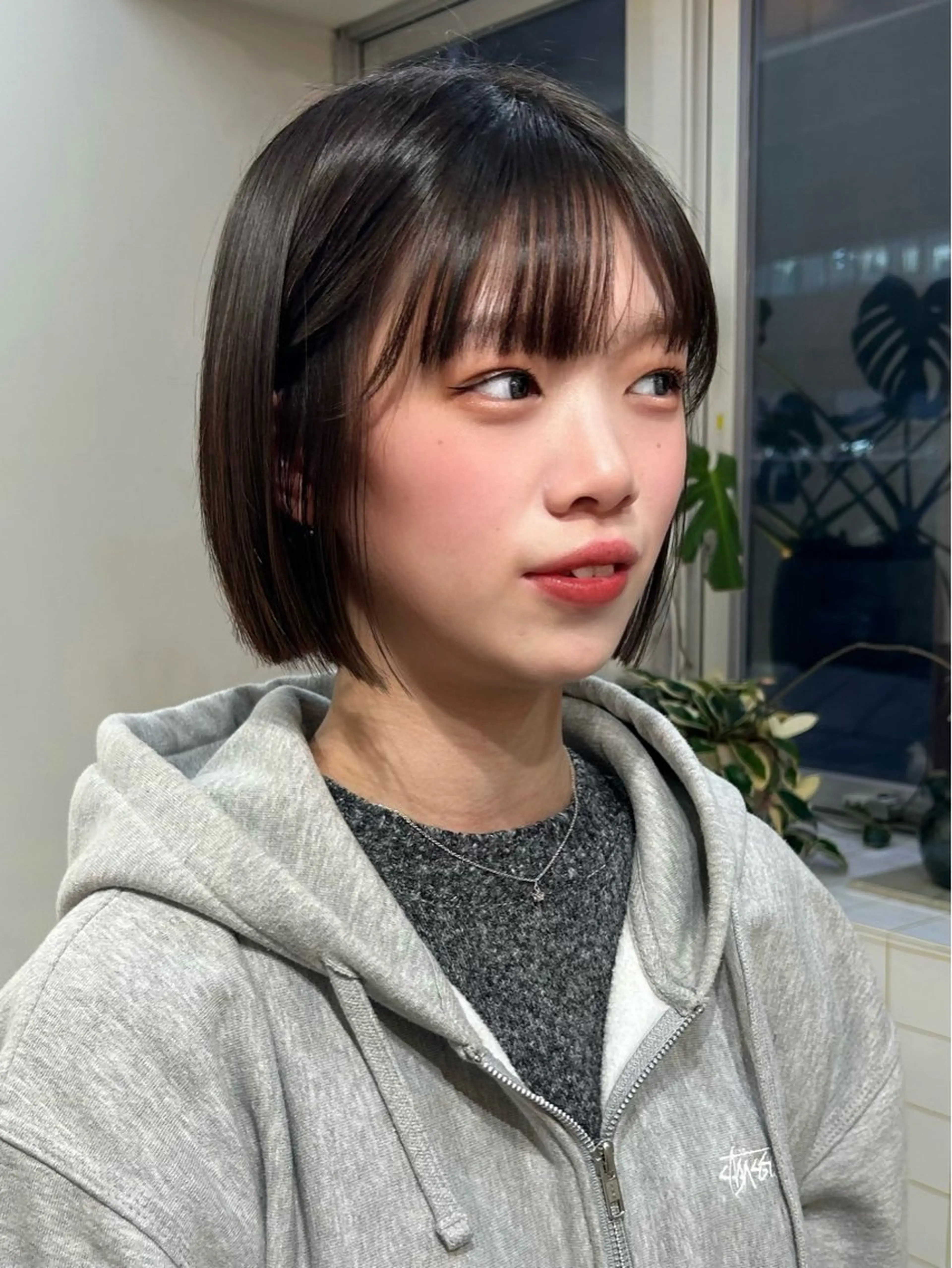ショート ボブ カット 梅田/透明感カラー ボブレイヤーきょうかのヘアスタイル