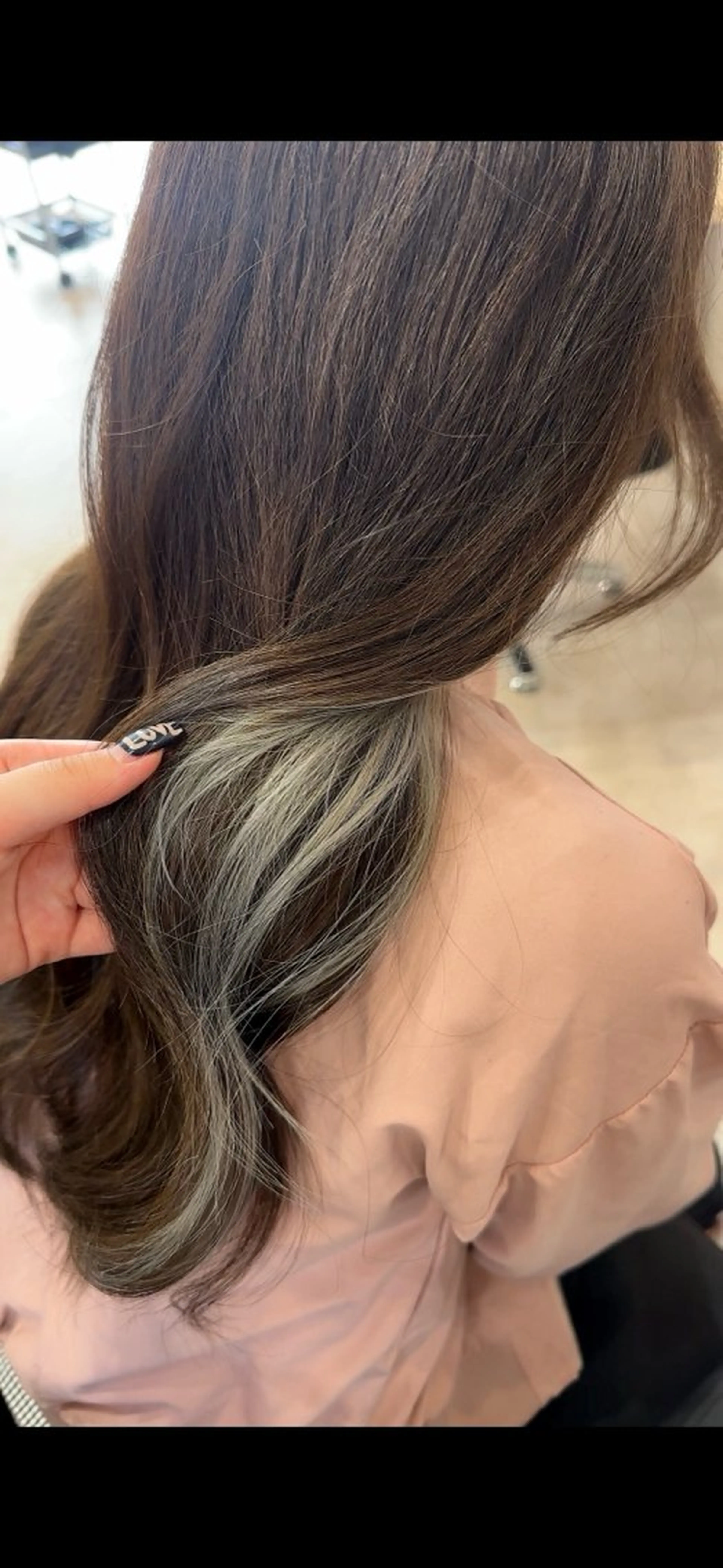 ロング カラー ブリーチ シルバー ALLEN hair 郡山店所属・和久 夢彩のヘアスタイル