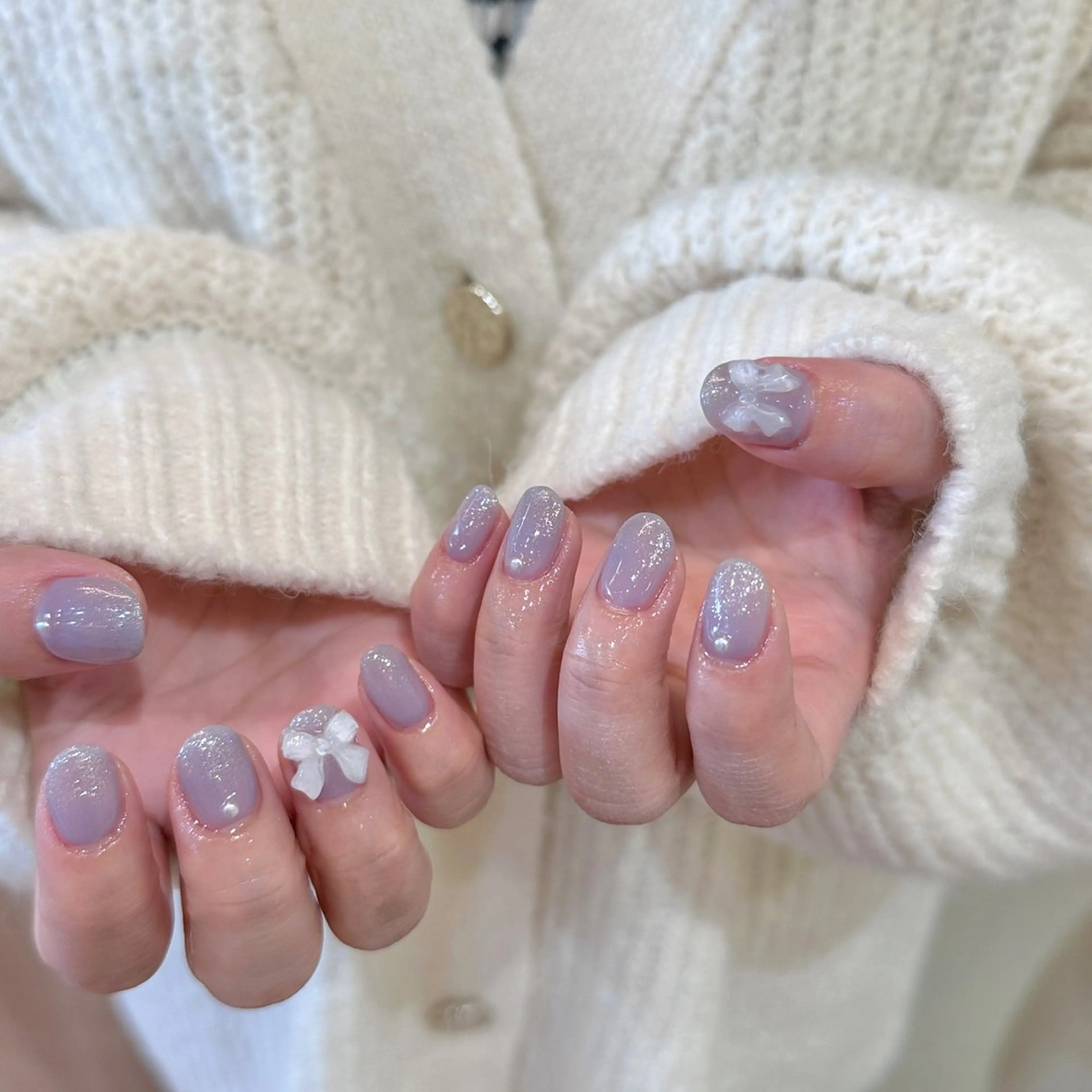 ネイル ハンドネイル 𝕄𝕚𝕪𝕦🤍 自由が丘⌇パラジェルのネイルデザイン