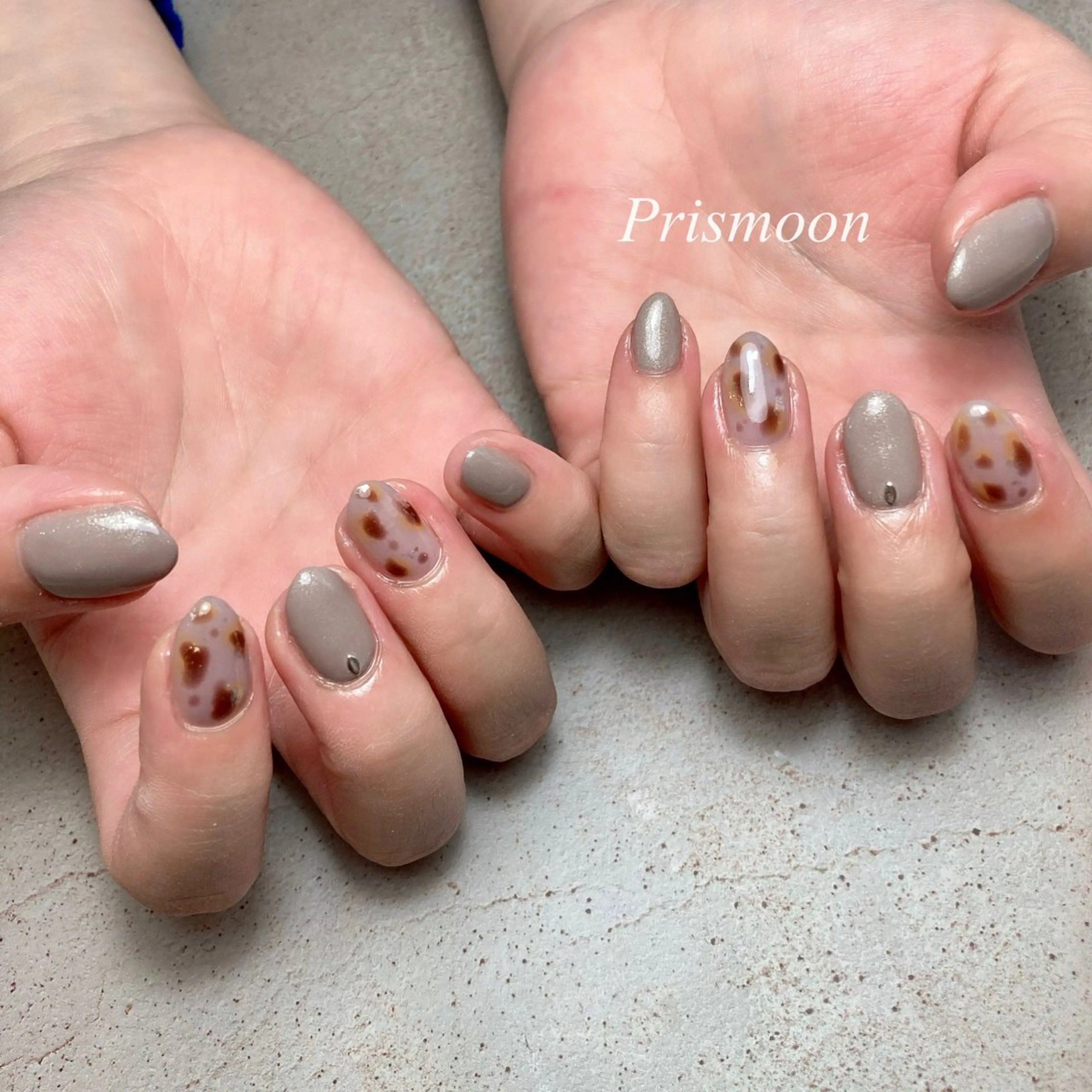 ネイル べっ甲ネイル ハンドネイル Prismoon  Nail所属・Prismoon Nailのネイルデザイン