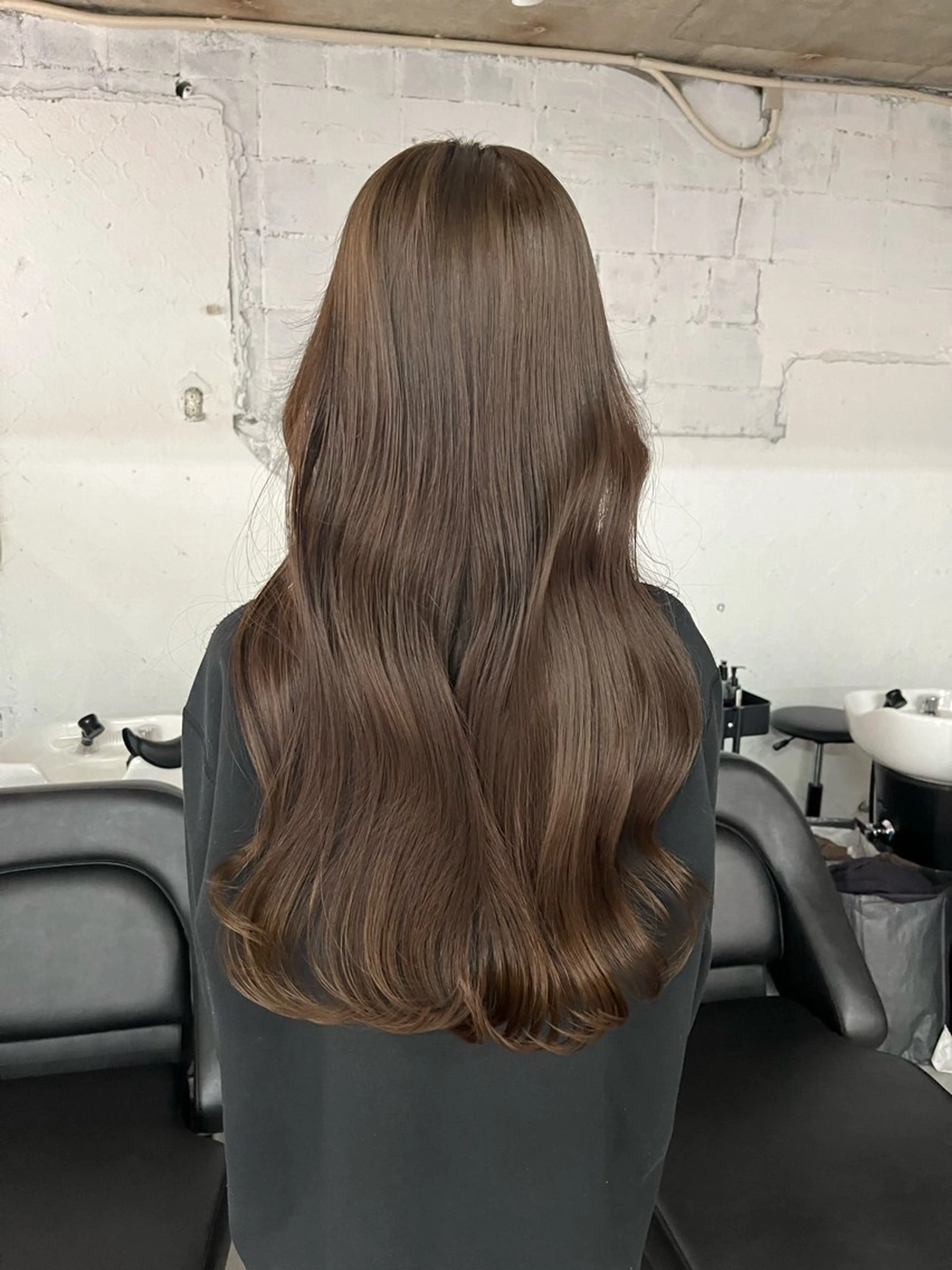 ロング カラー ダブルカラー カット ヘアカラー 阿部 瑠斗のヘアスタイル