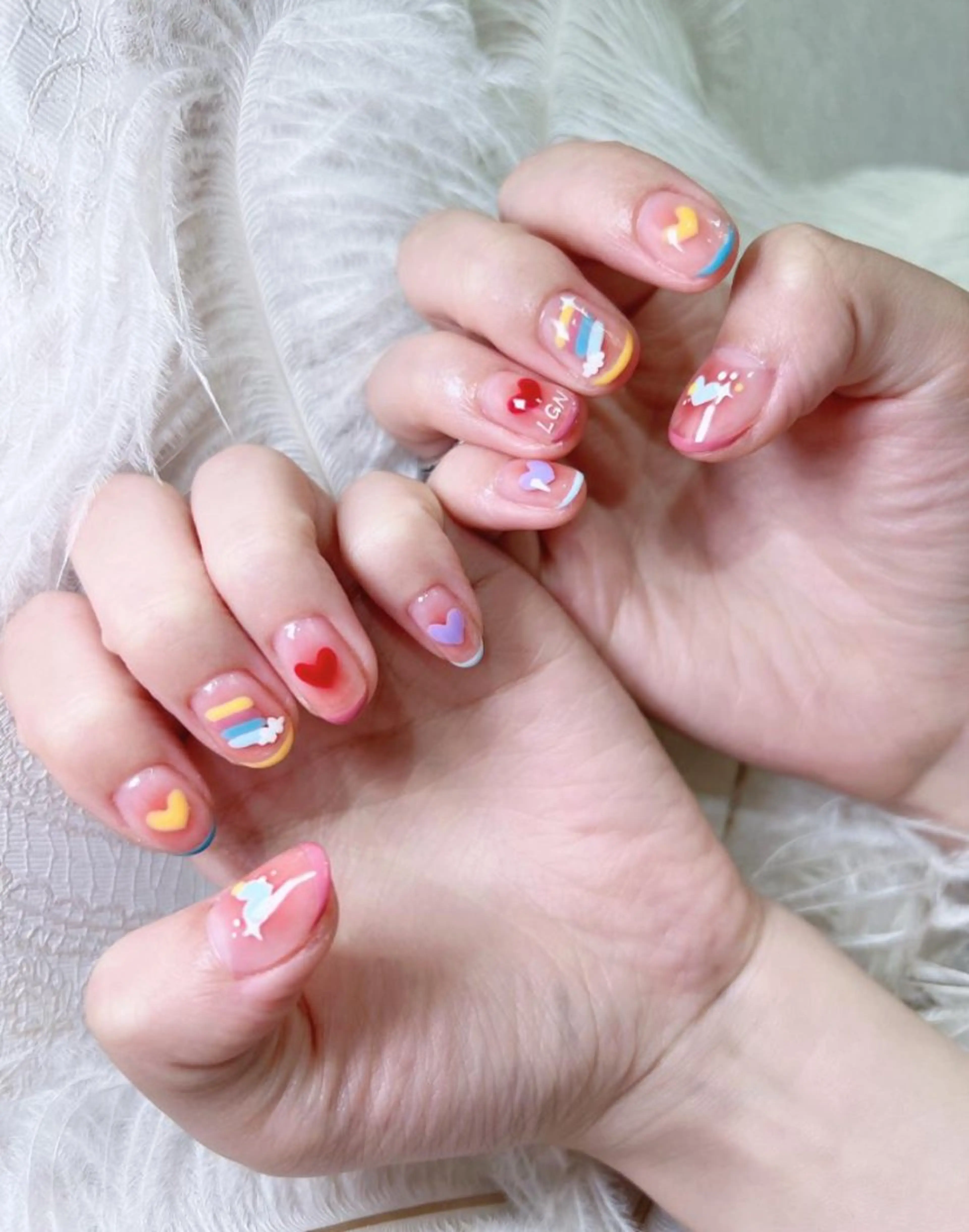 🦋写真持ち込みデザイン(ショート自爪）‼️4200円～デザイン&金額のご相談したいます(自店のオフ無料、ケア込みの写真